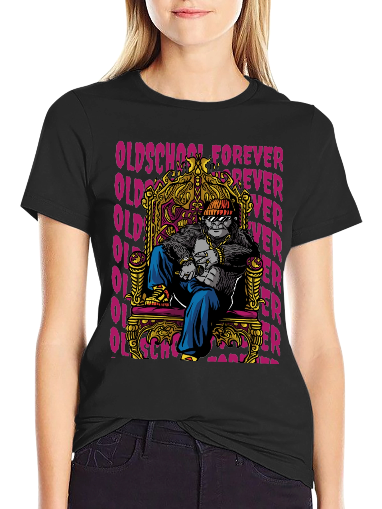 Oldschool Gorilla Throne T-Shirt
