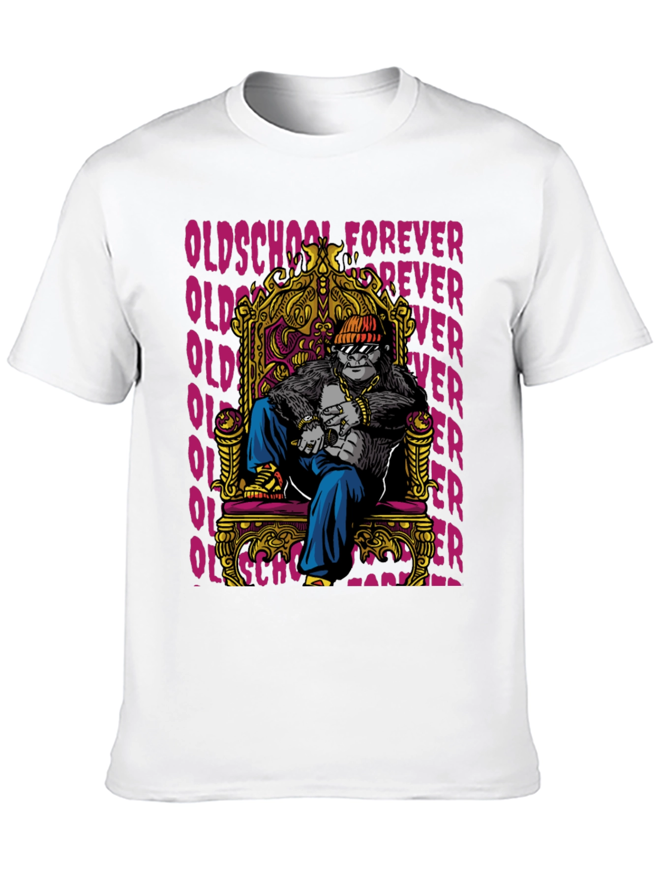 Oldschool Gorilla Throne T-Shirt