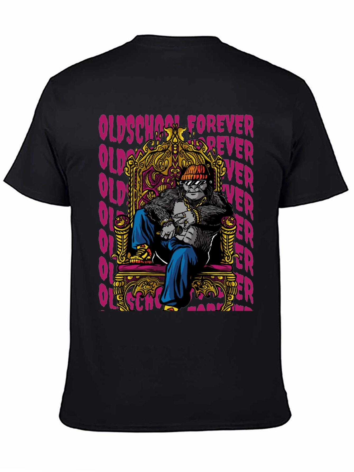 Oldschool Gorilla Throne T-Shirt