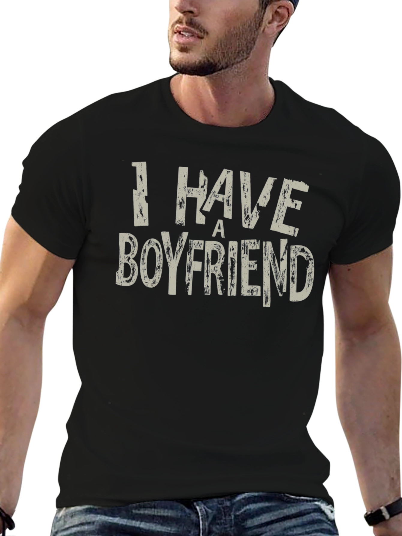 I Have A Boyfriend Graphic Tee - Novelty Shirt