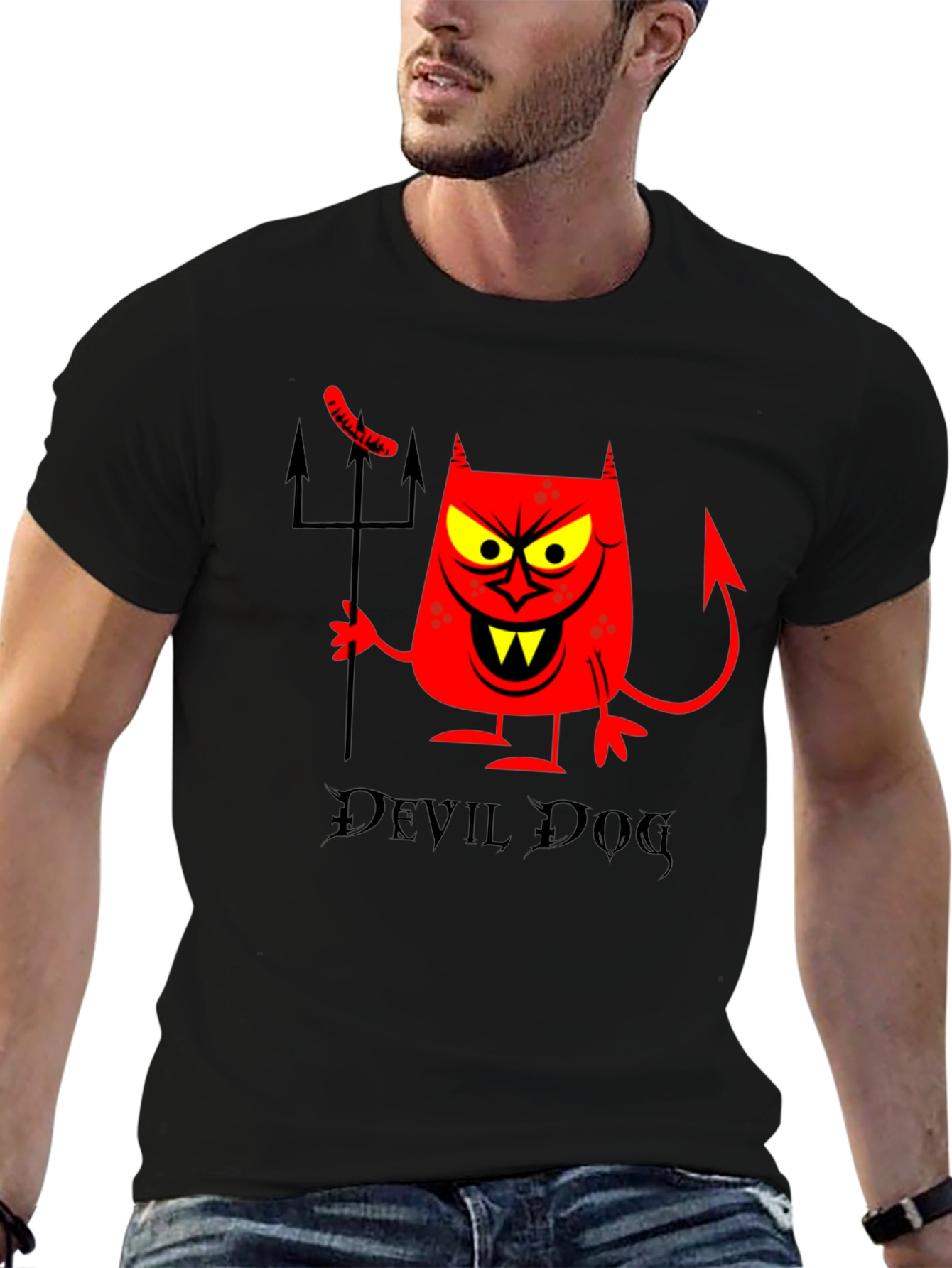 Devil Dog T-Shirt - Funny Cartoon Graphic Tee