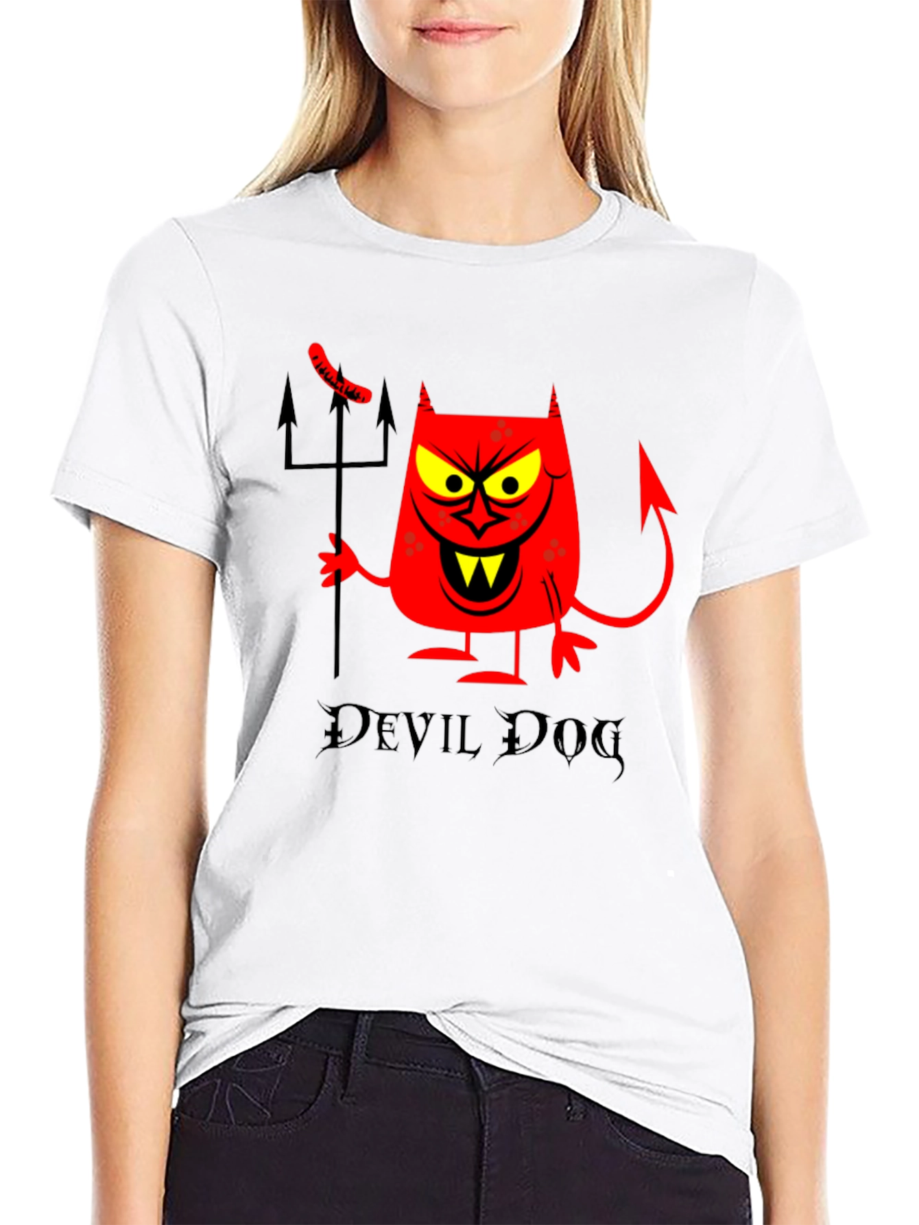 Devil Dog T-Shirt - Funny Cartoon Graphic Tee