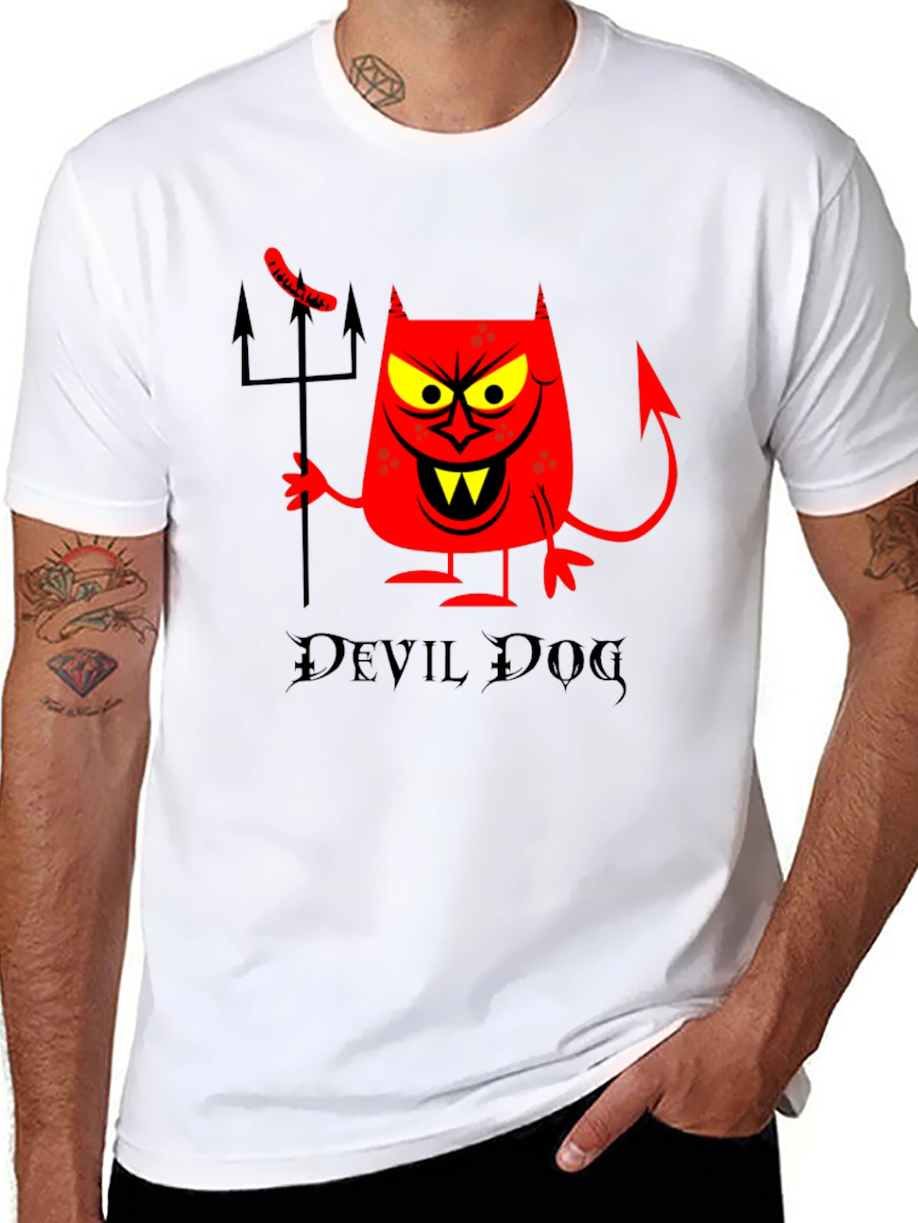 Devil Dog T-Shirt - Funny Cartoon Graphic Tee