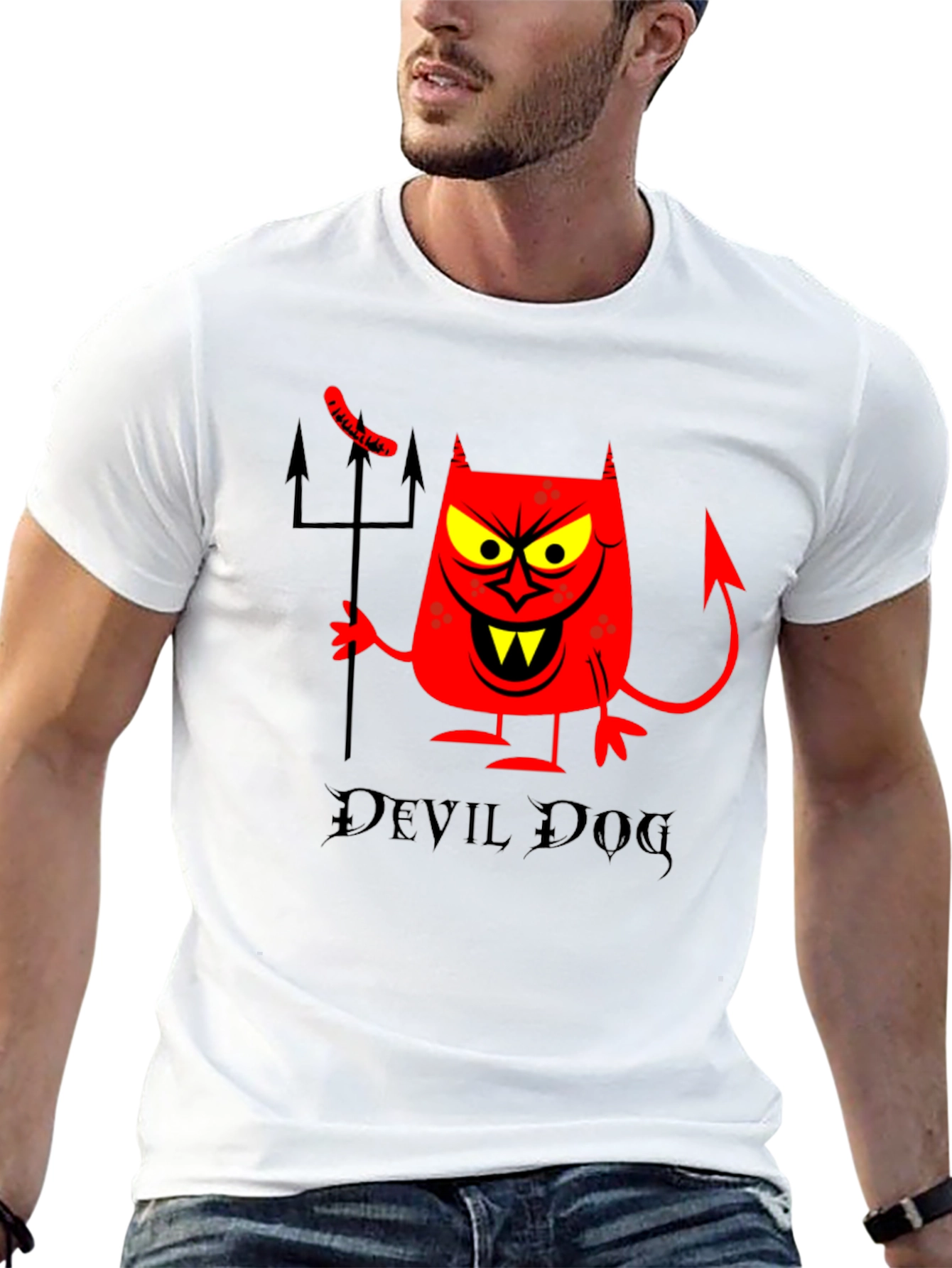 Devil Dog T-Shirt - Funny Cartoon Graphic Tee