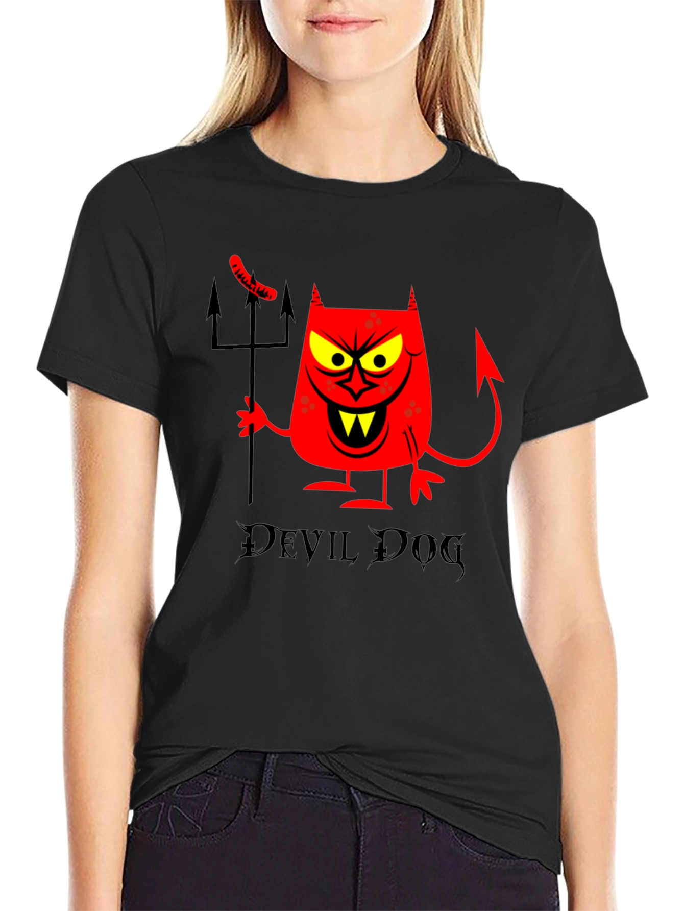 Devil Dog T-Shirt - Funny Cartoon Graphic Tee