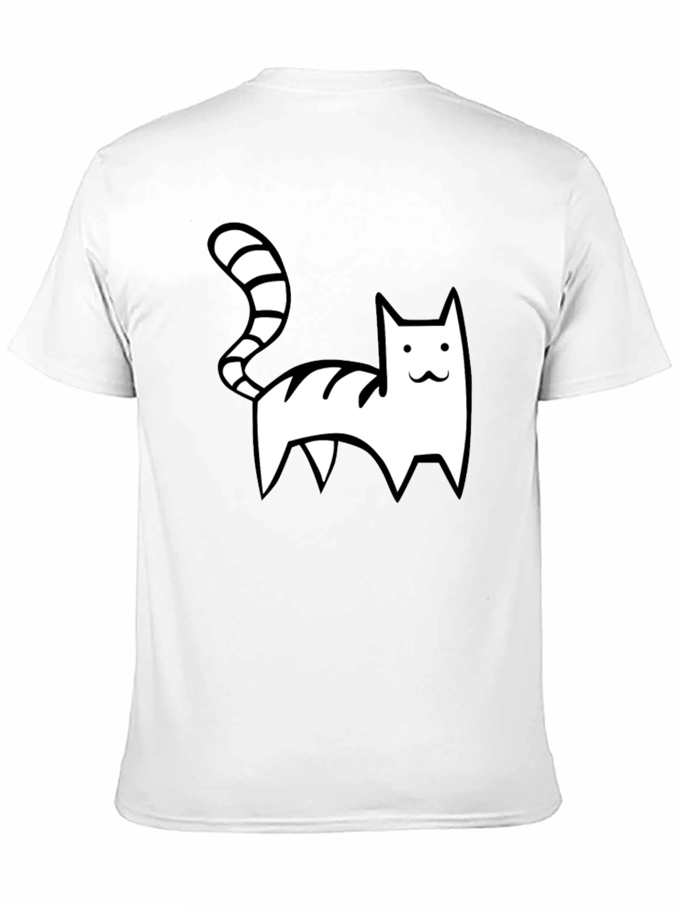 Cartoon Cat Graphic T-Shirt