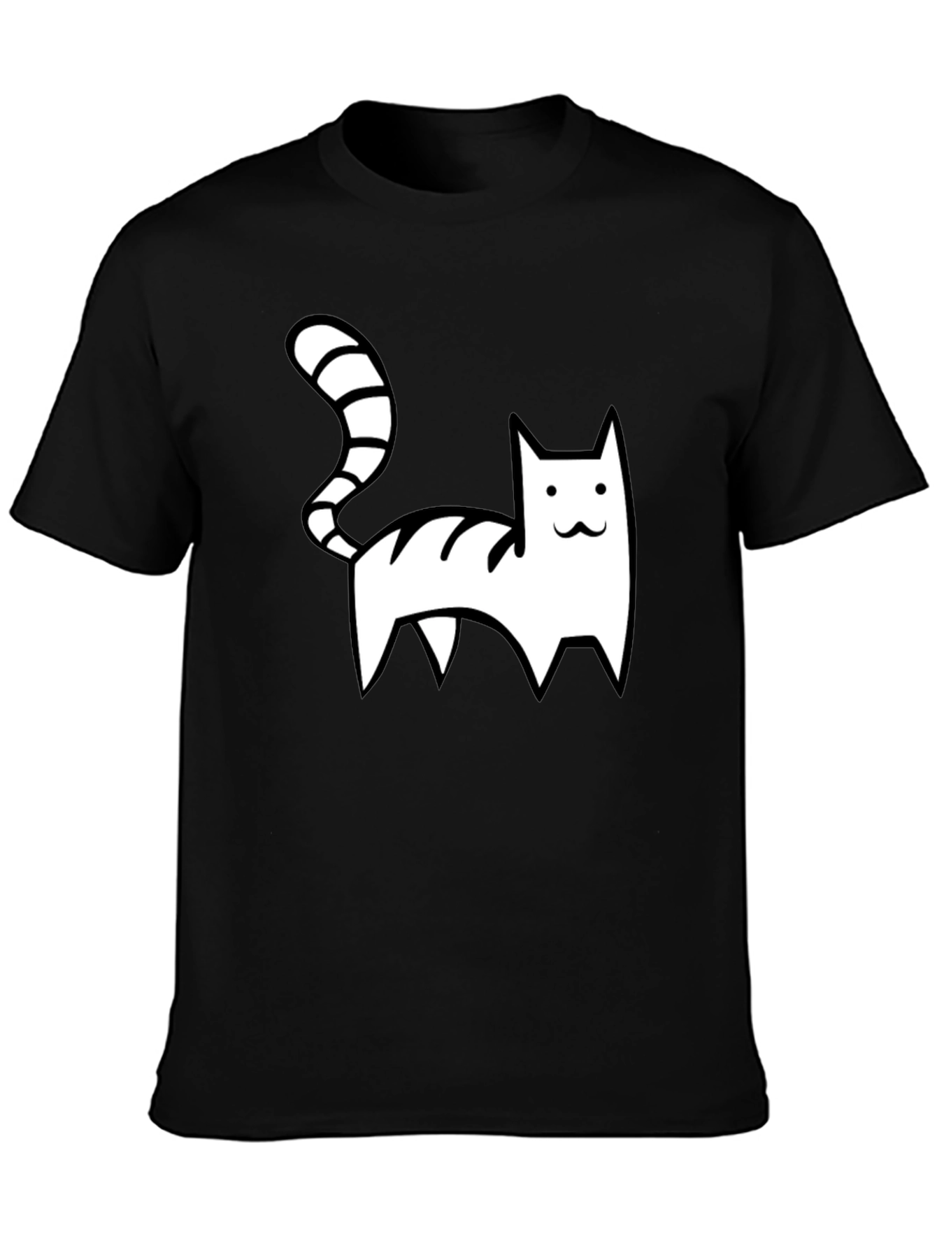 Cartoon Cat Graphic T-Shirt