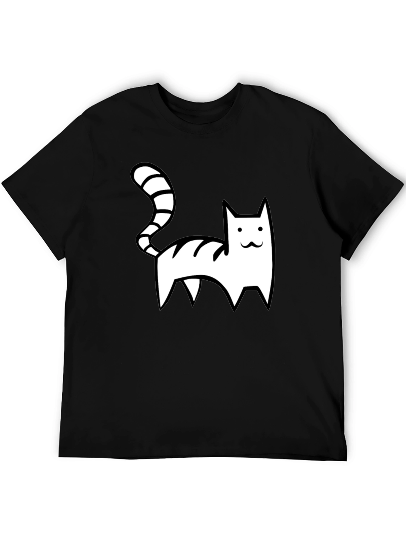 Cartoon Cat Graphic T-Shirt