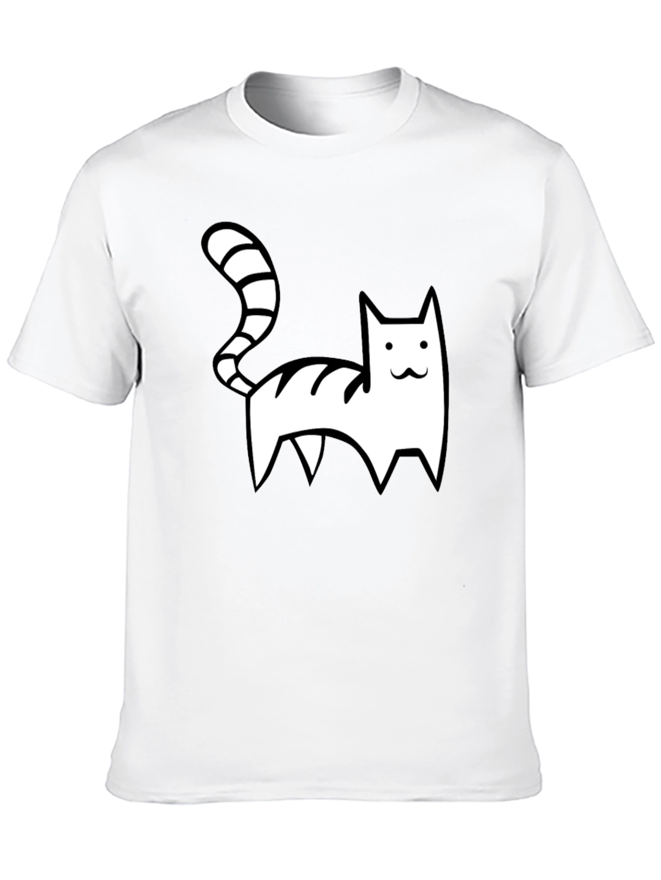 Cartoon Cat Graphic T-Shirt