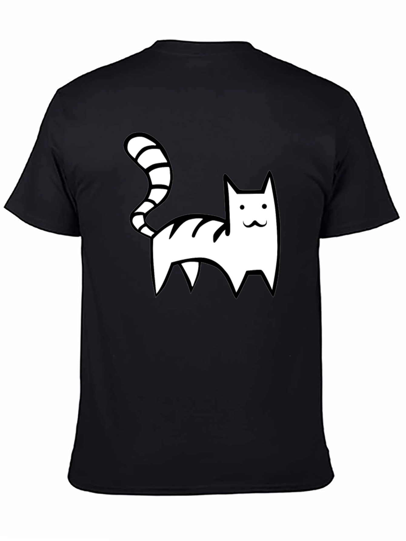 Cartoon Cat Graphic T-Shirt