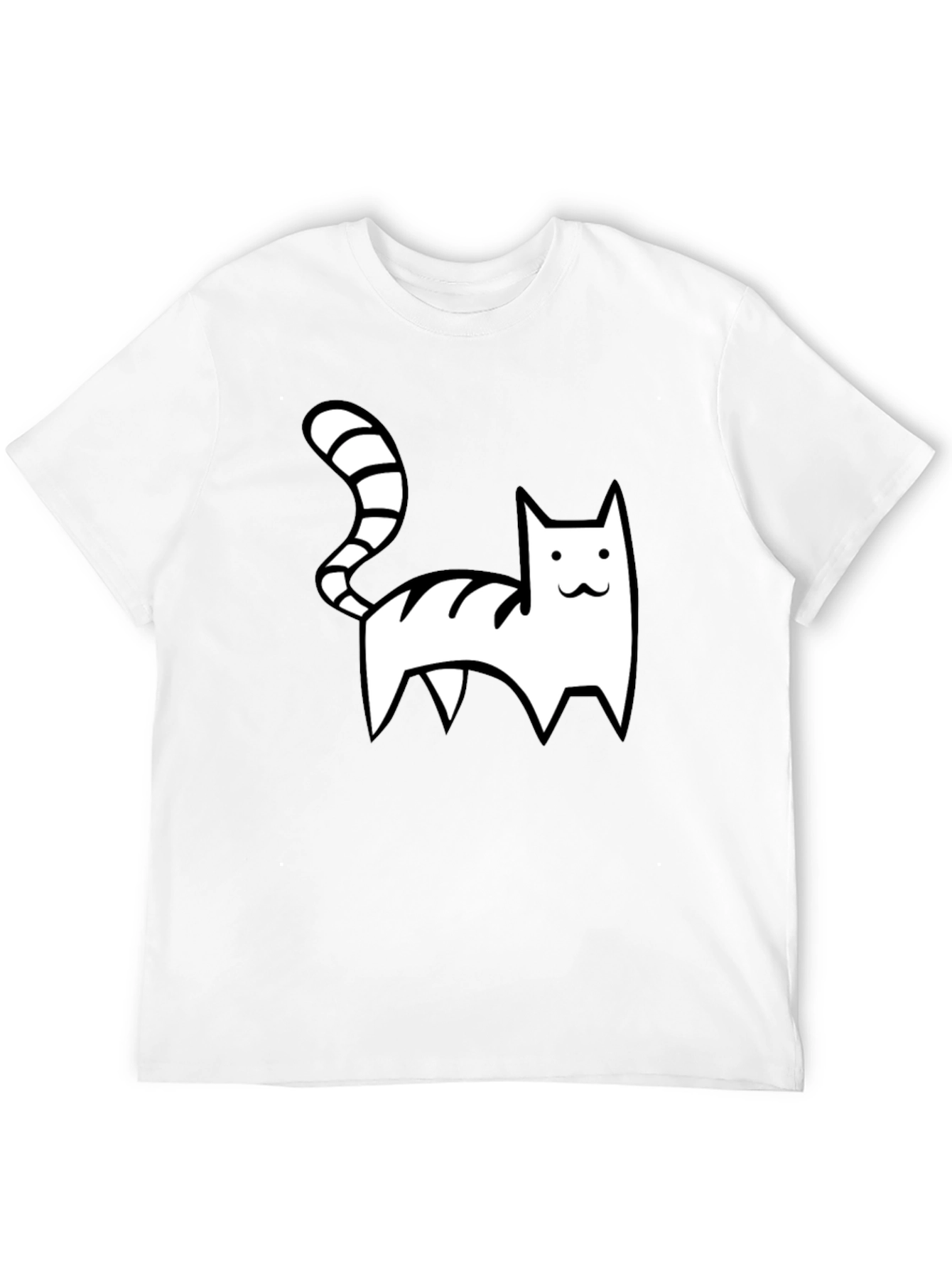 Cartoon Cat Graphic T-Shirt