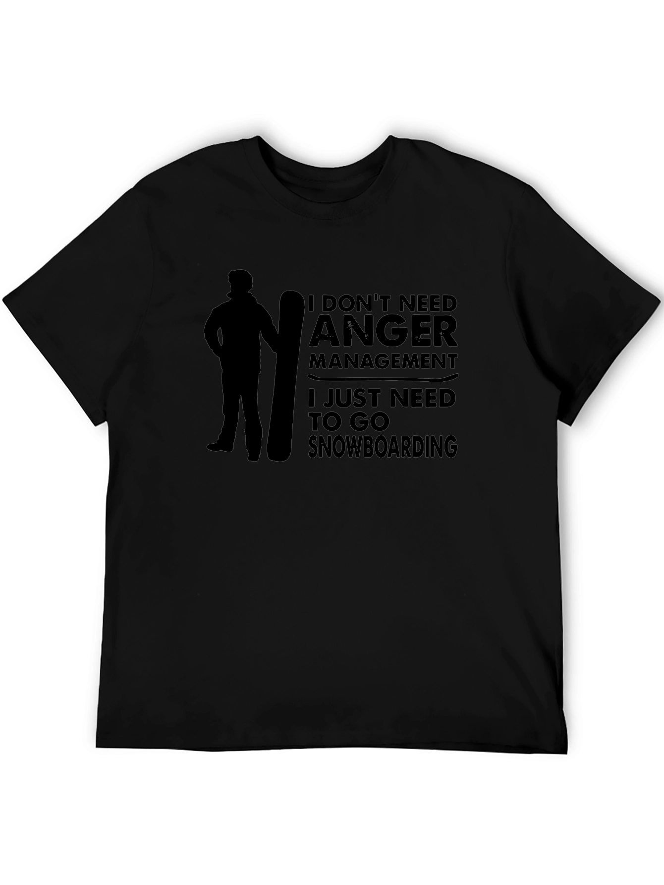Funny Snowboarding T-Shirt Anger Management Tee
