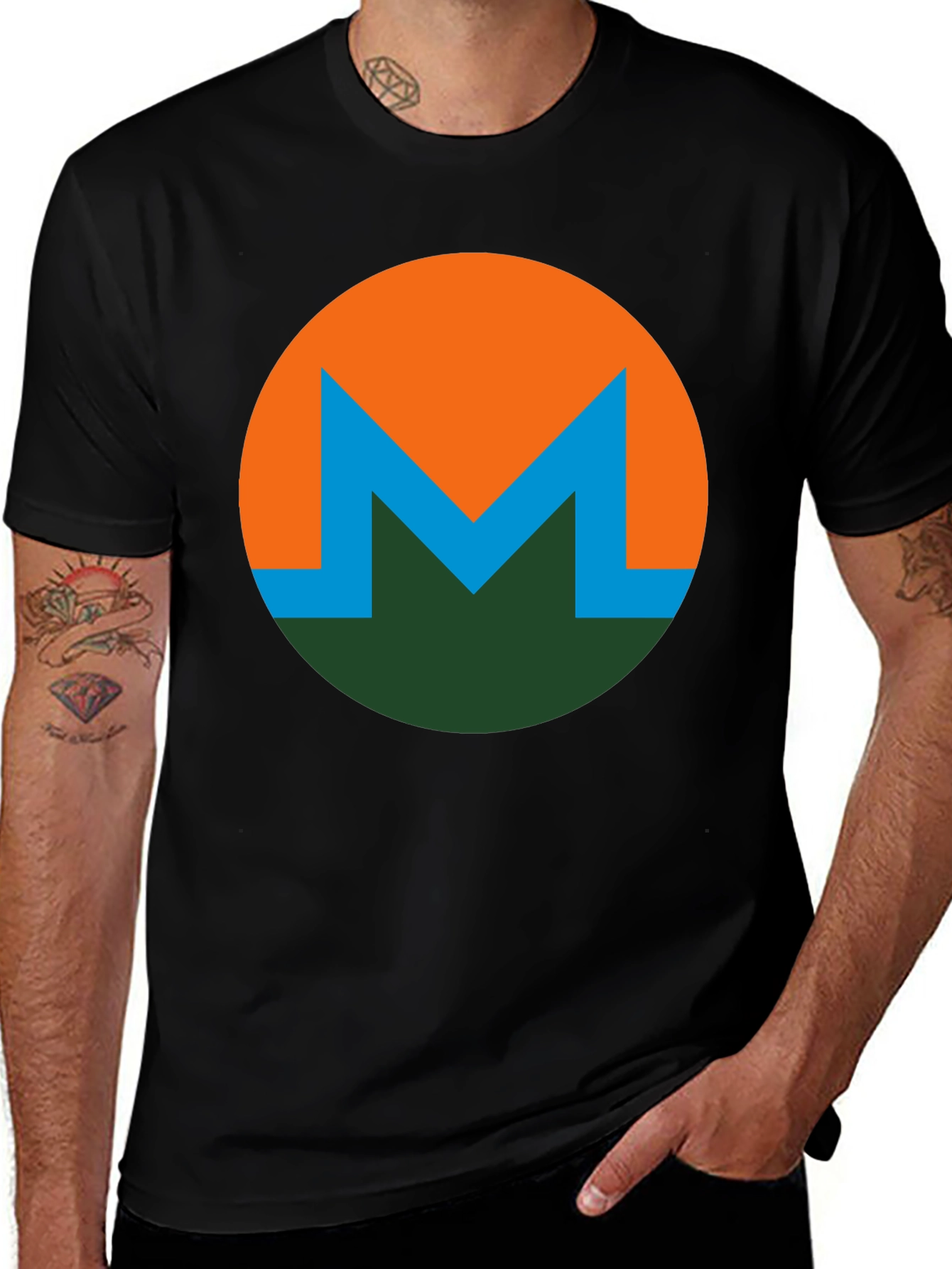 Monero Crypto Logo T-Shirt - Black