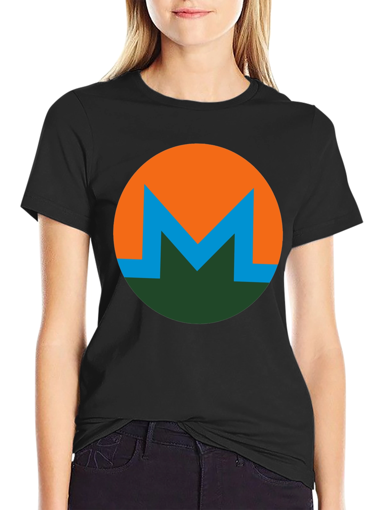 Monero Crypto Logo T-Shirt - Black