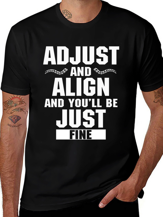 Adjust Align T-Shirt - Chiropractic Humor Tee