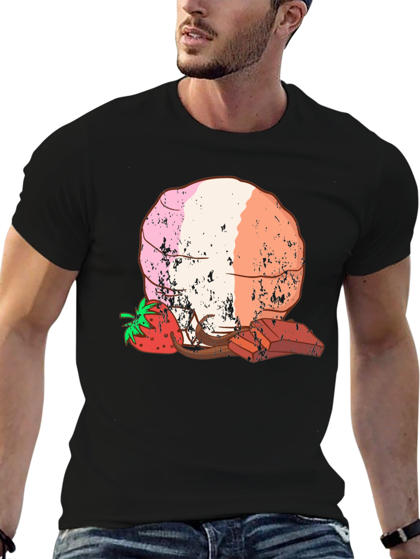 Strawberry Chocolate Dessert Graphic Tee