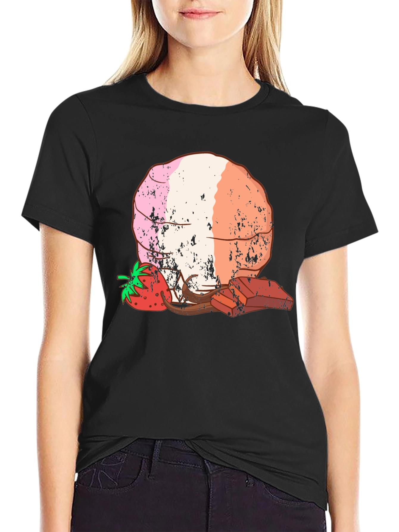 Strawberry Chocolate Dessert Graphic Tee