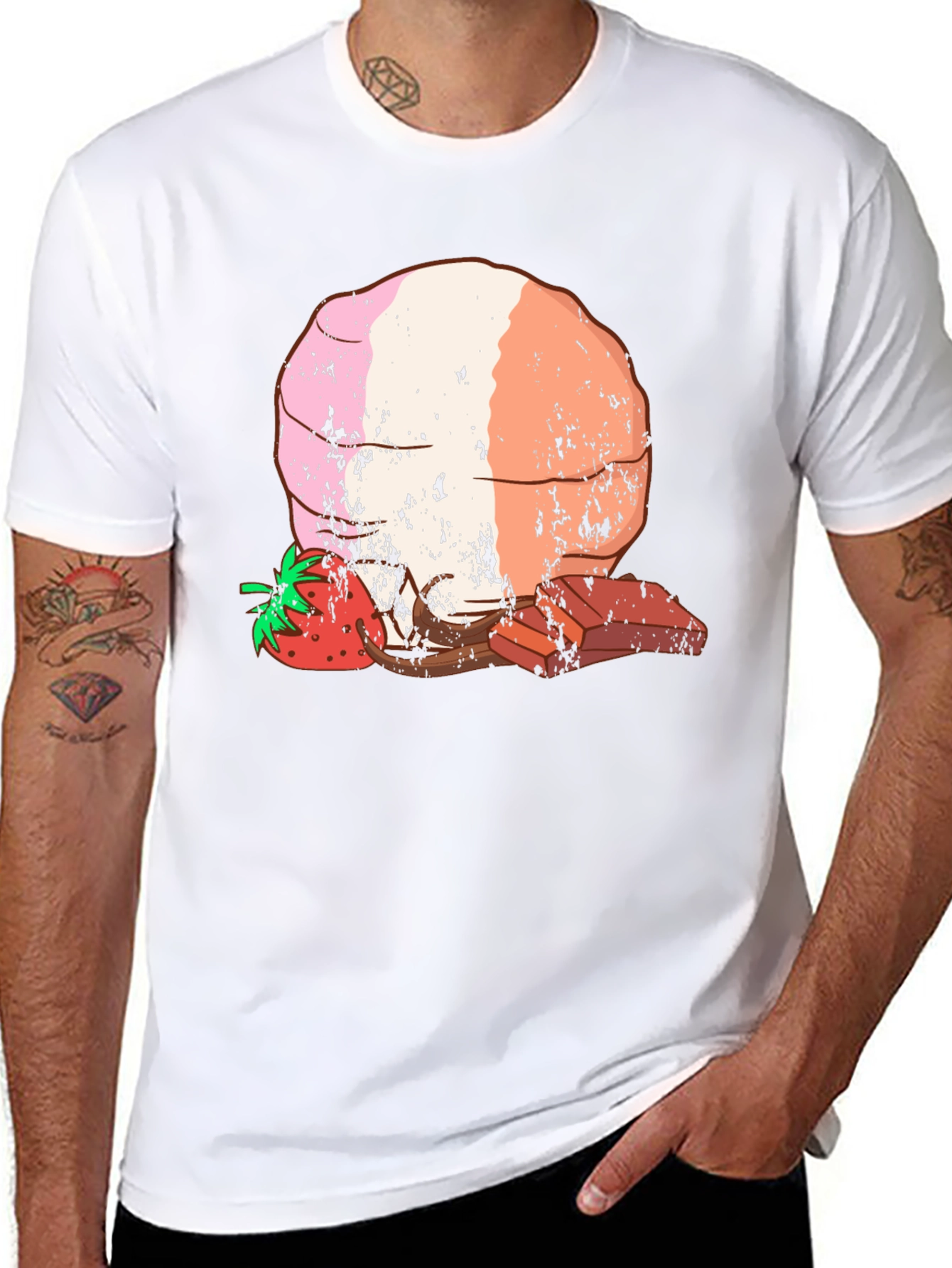 Strawberry Chocolate Dessert Graphic Tee