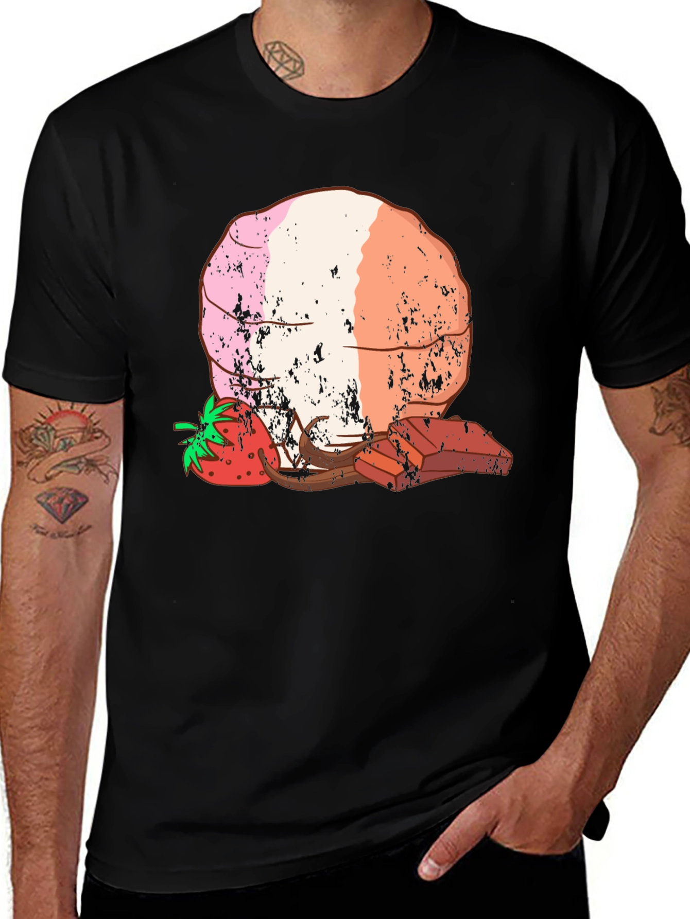 Strawberry Chocolate Dessert Graphic Tee