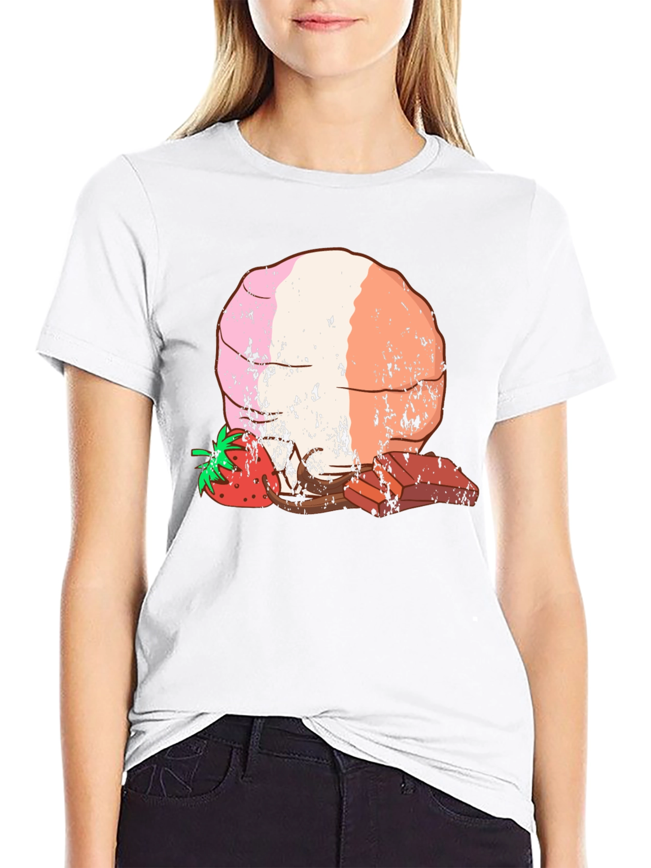 Strawberry Chocolate Dessert Graphic Tee