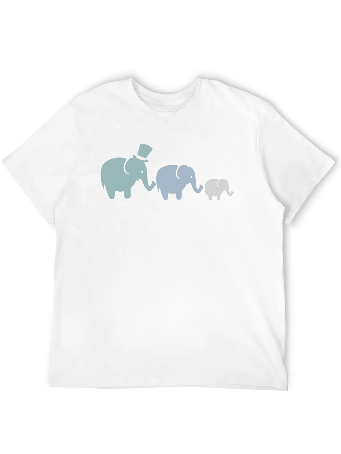 Elephant Family T-Shirt - Black Cotton Tee