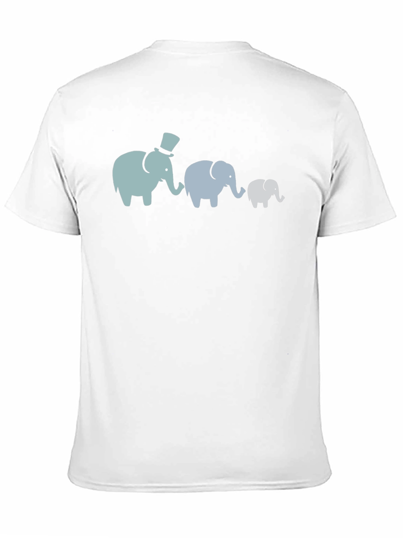 Elephant Family T-Shirt - Black Cotton Tee