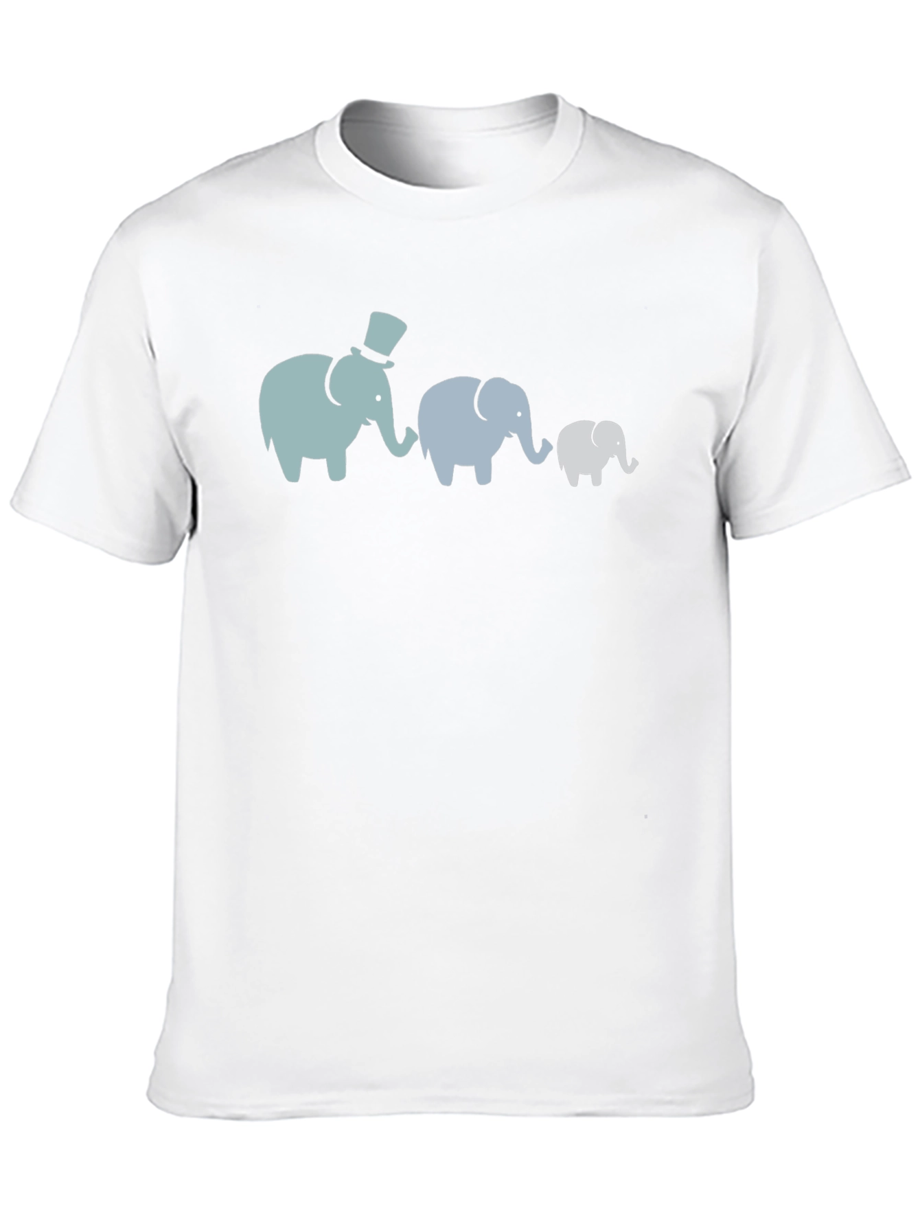 Elephant Family T-Shirt - Black Cotton Tee