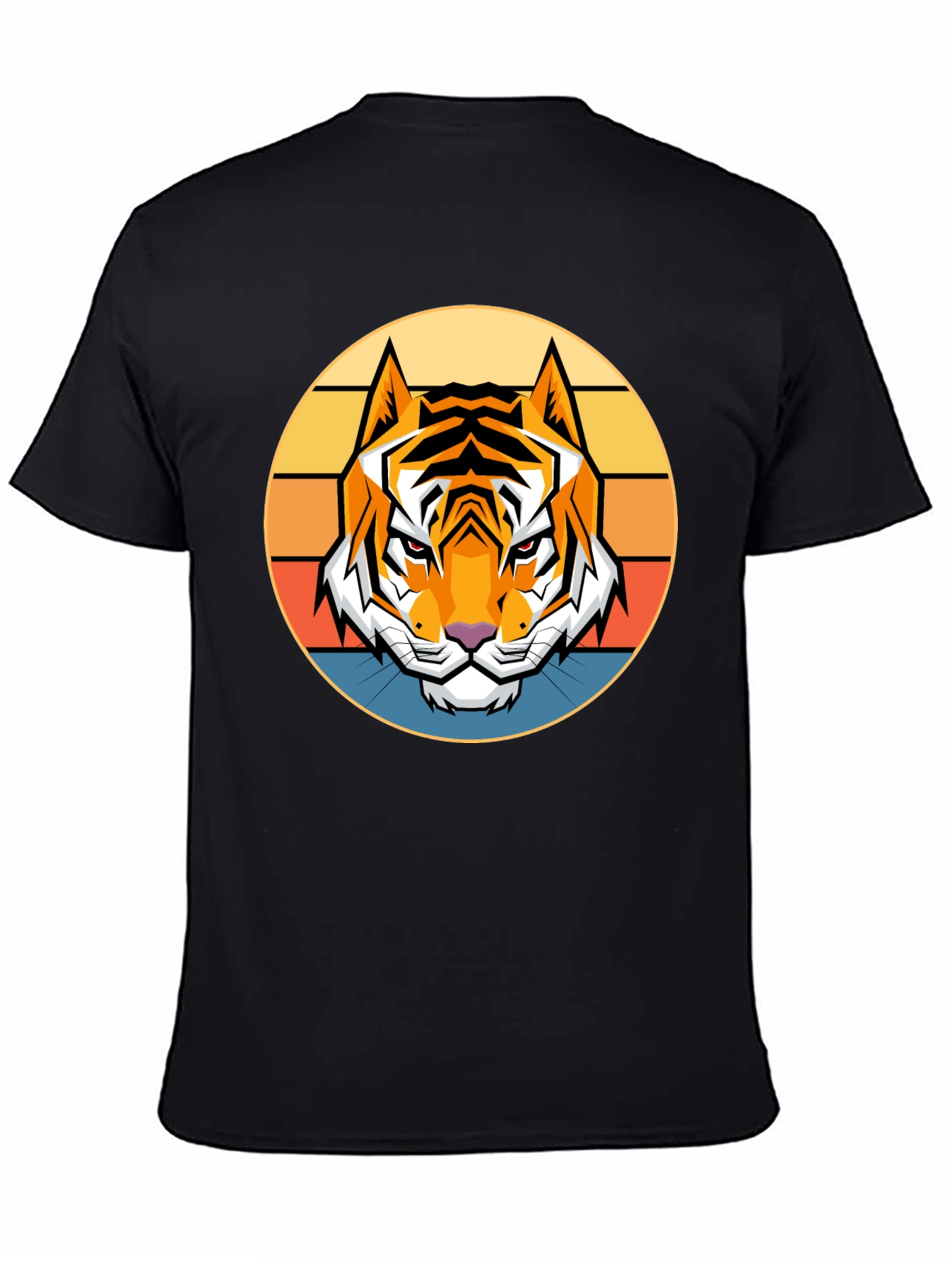 Retro Tiger Graphic T-Shirt - Bold Animal Design