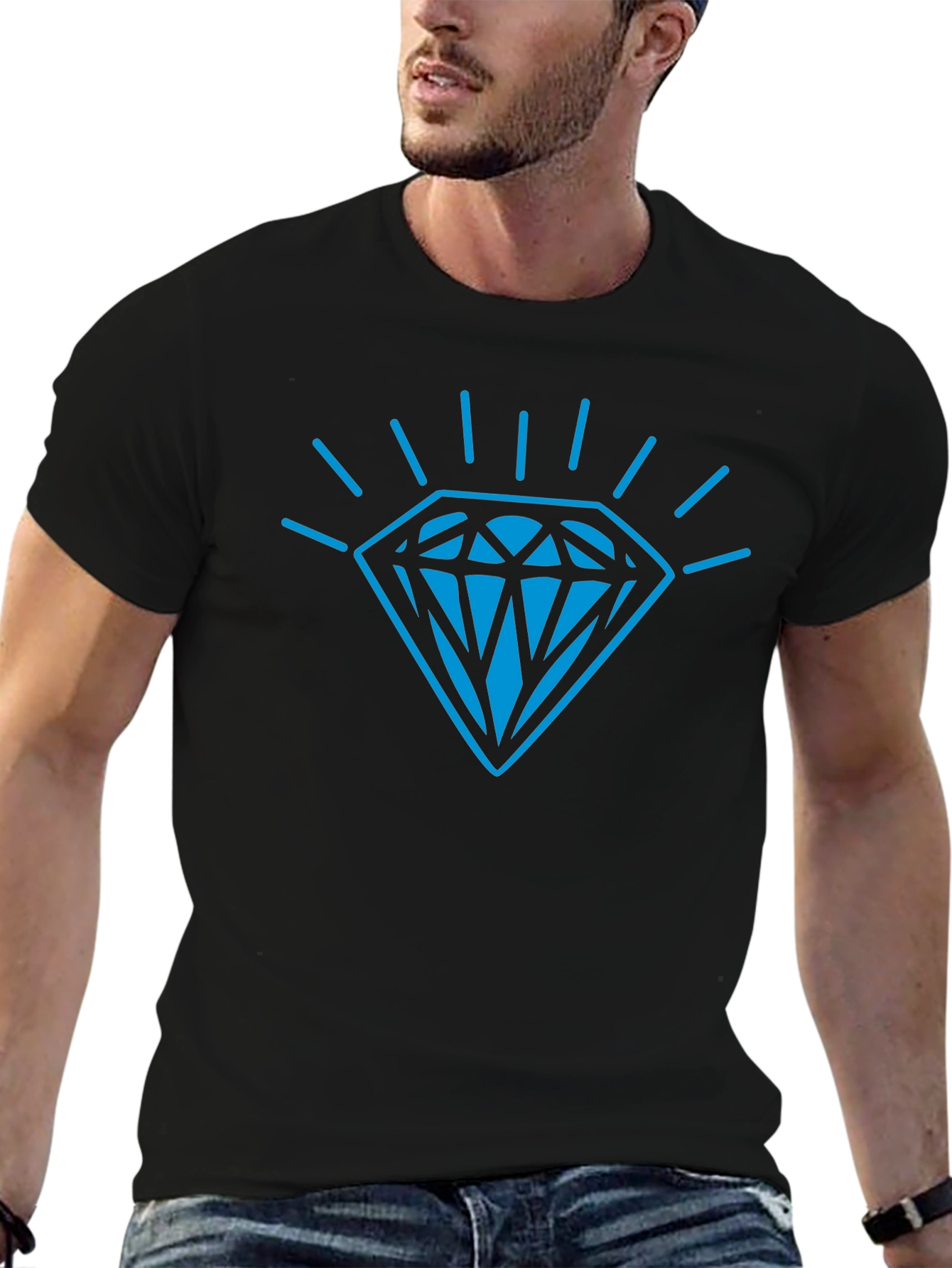 Diamond Graphic Black T-Shirt