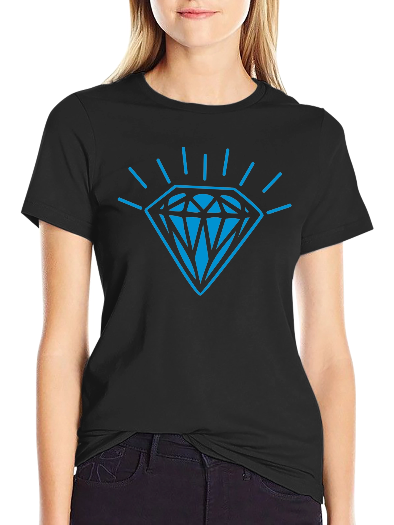 Diamond Graphic Black T-Shirt