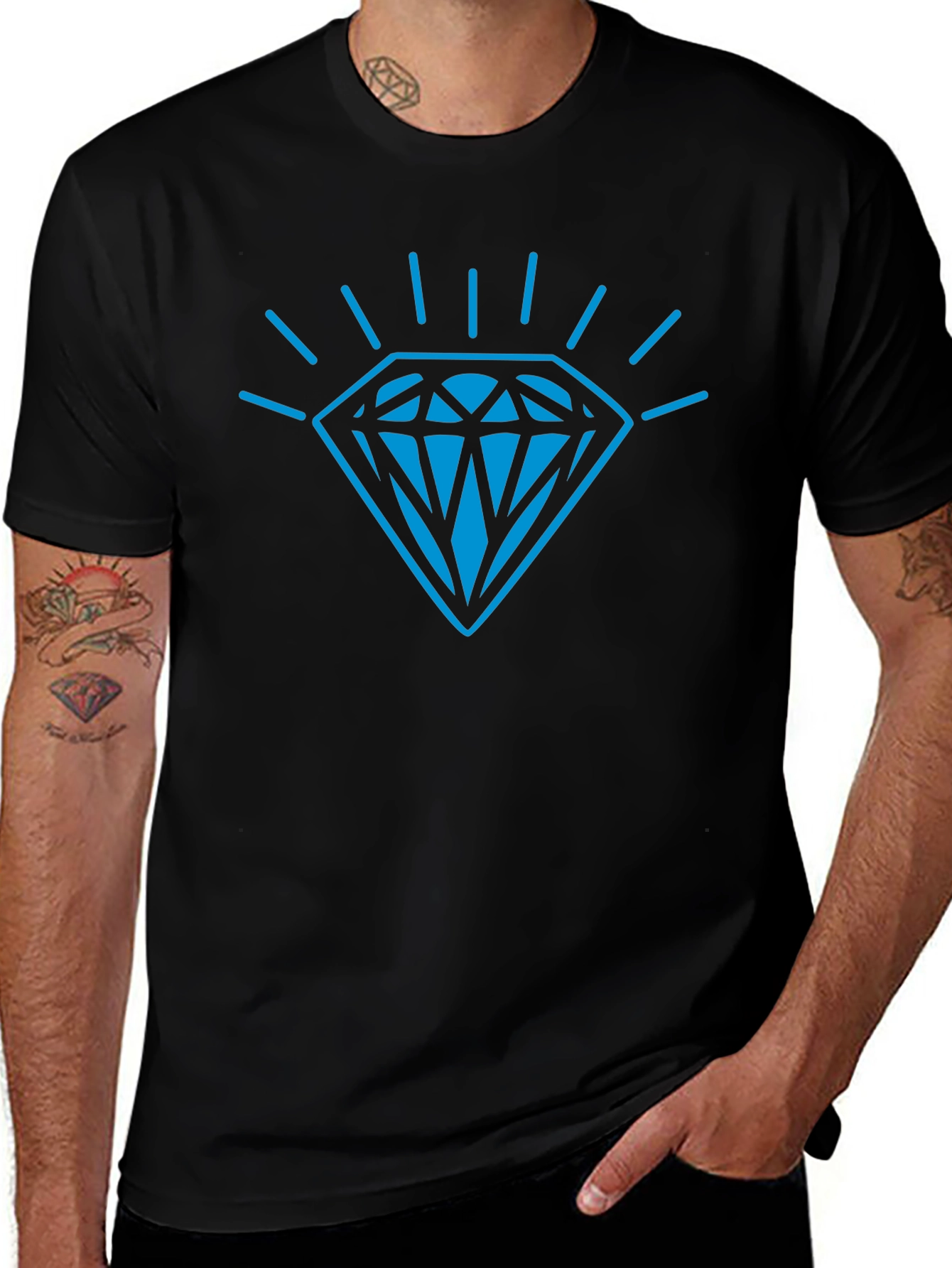Diamond Graphic Black T-Shirt
