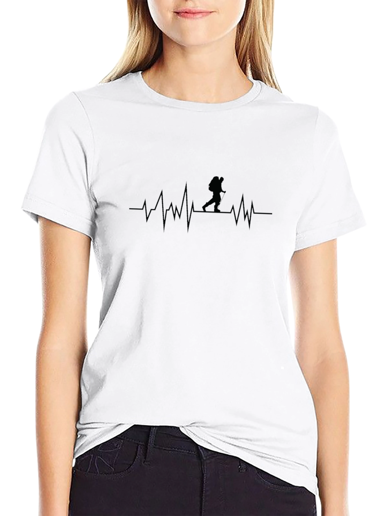 Hiking Heartbeat Graphic Tee - Adventure T-Shirt