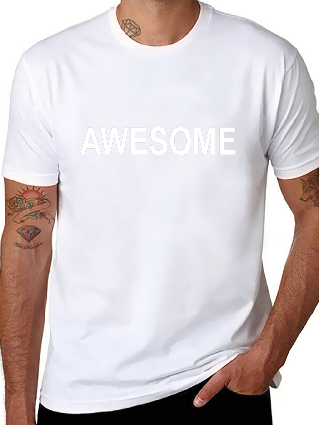 Awesome Graphic Tee - Black Cotton Casual T-Shirt