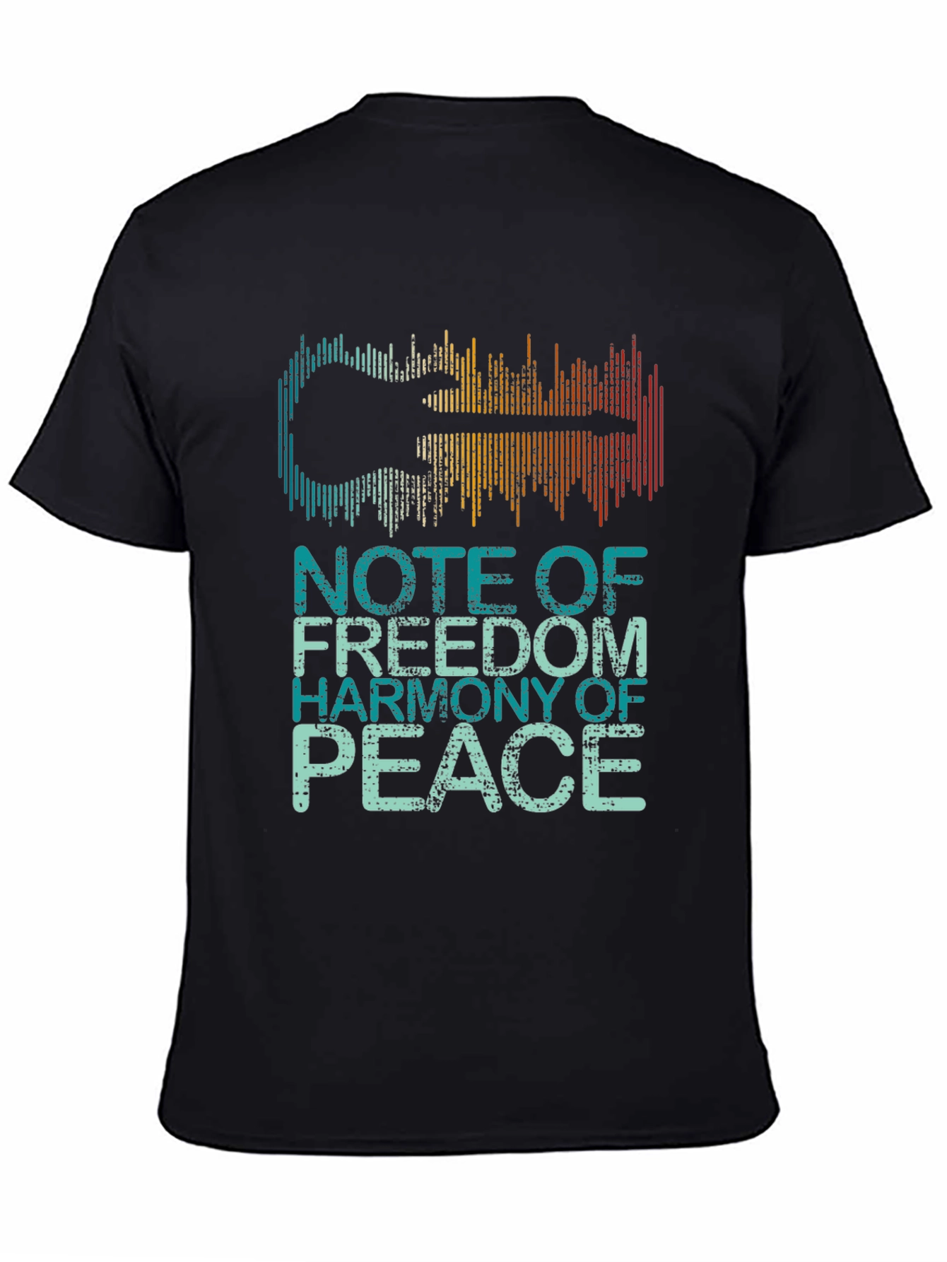 Guitar Soundwave Graphic Tee - Freedom Harmony Peace