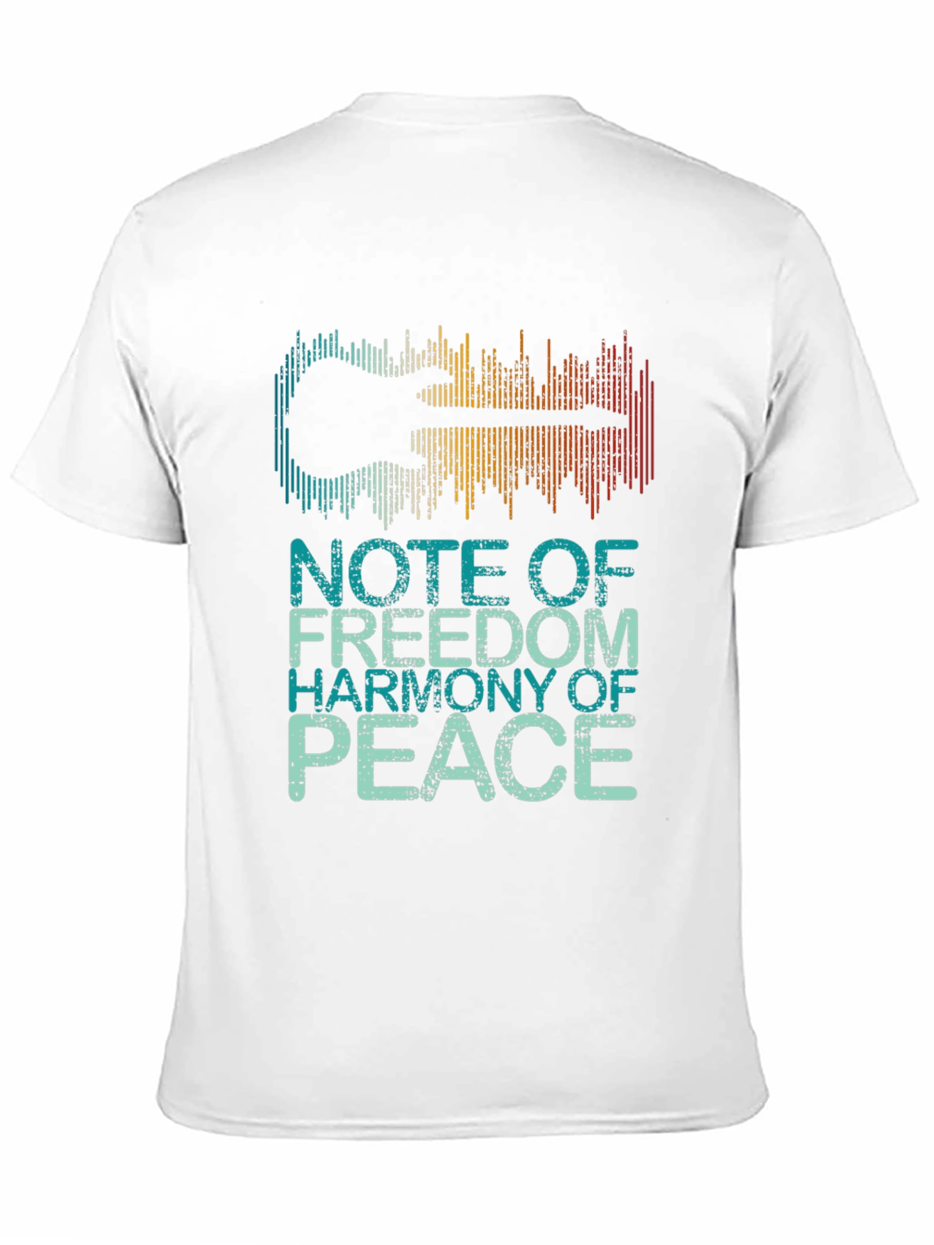 Guitar Soundwave Graphic Tee - Freedom Harmony Peace