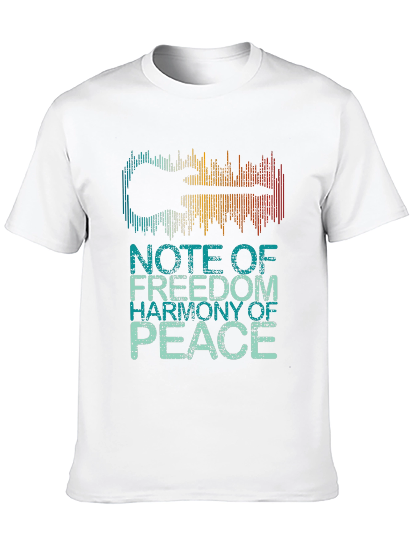 Guitar Soundwave Graphic Tee - Freedom Harmony Peace