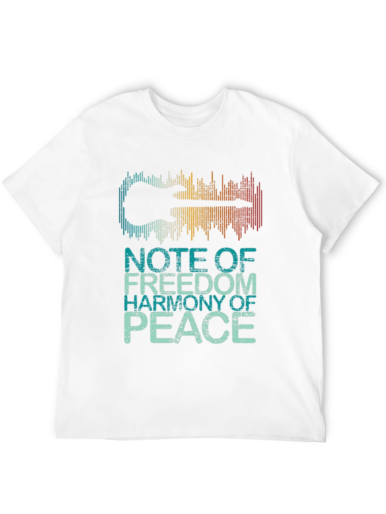 Guitar Soundwave Graphic Tee - Freedom Harmony Peace