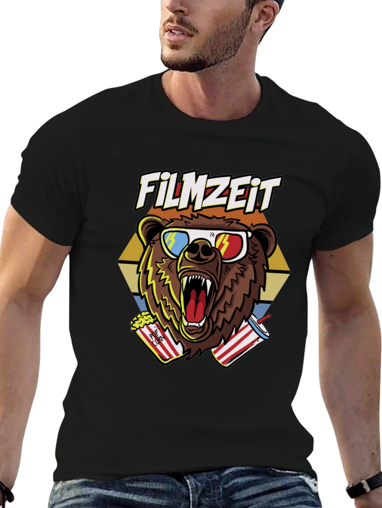 Filmzeit Bear T-Shirt - Movie Time Tee