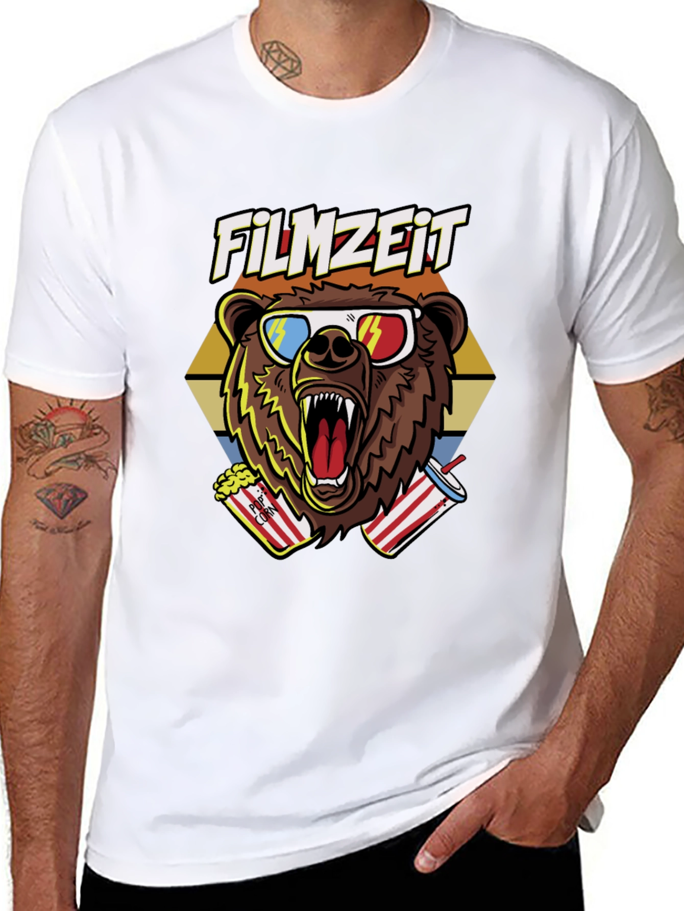 Filmzeit Bear T-Shirt - Movie Time Tee