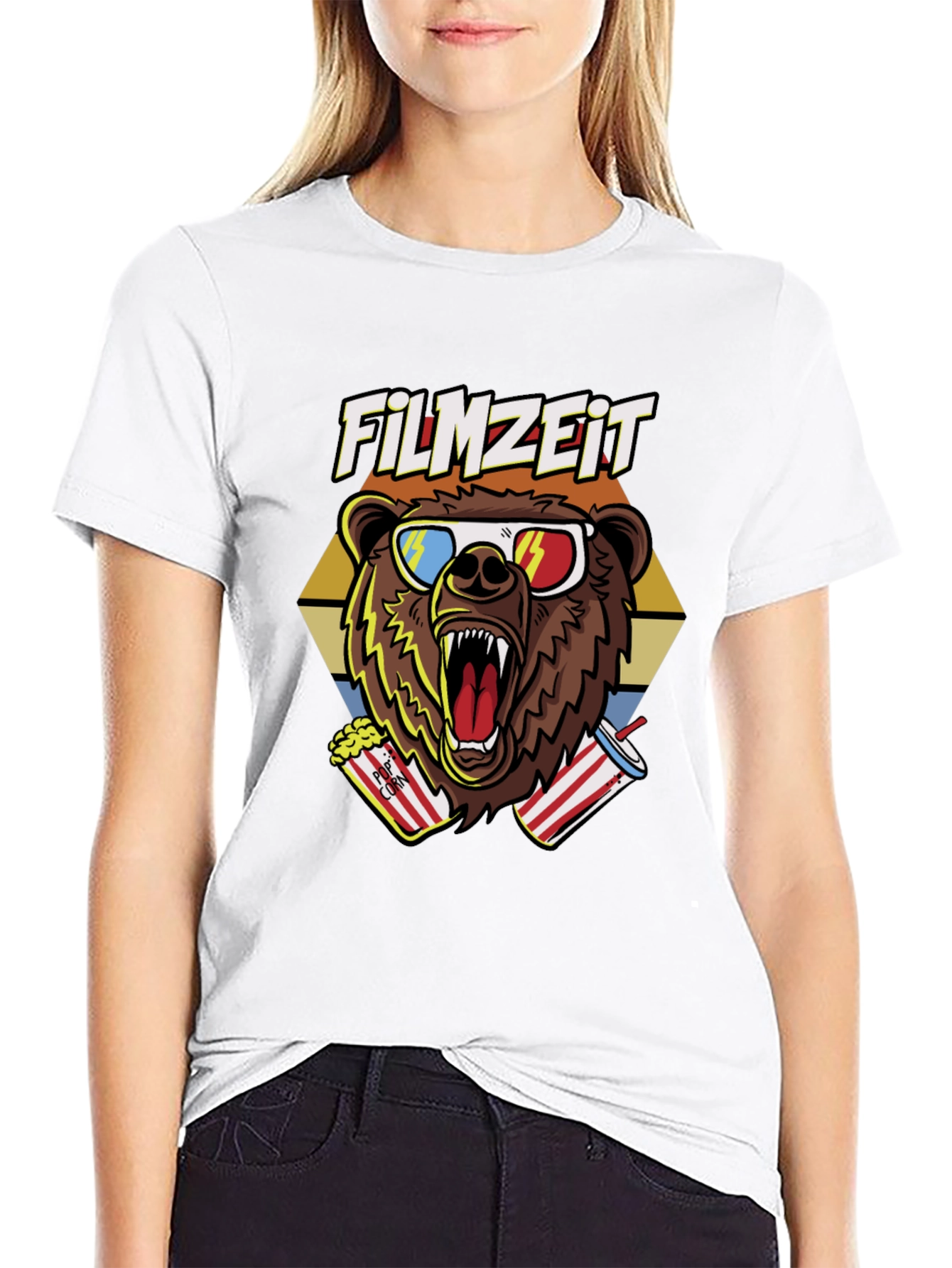 Filmzeit Bear T-Shirt - Movie Time Tee