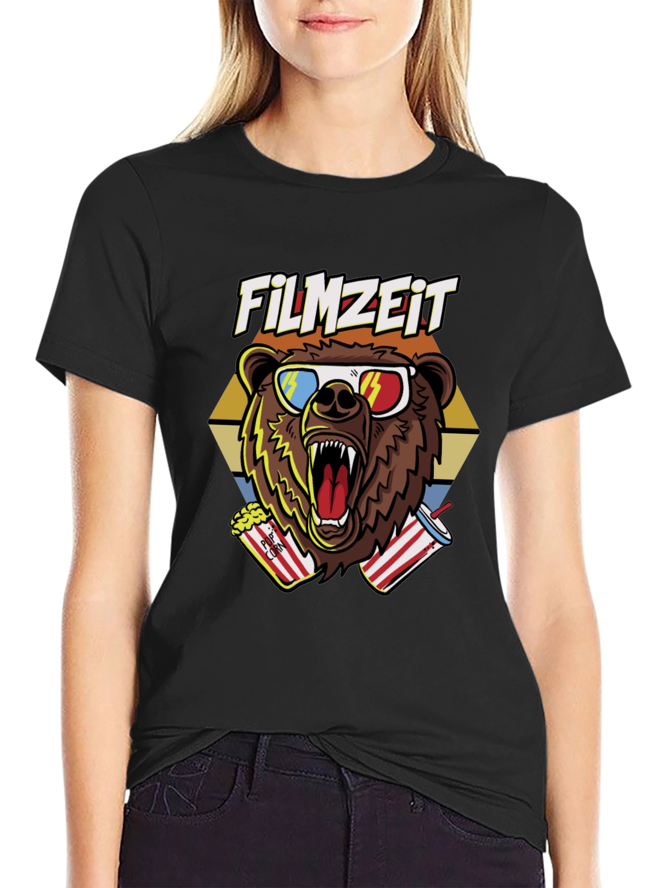 Filmzeit Bear T-Shirt - Movie Time Tee