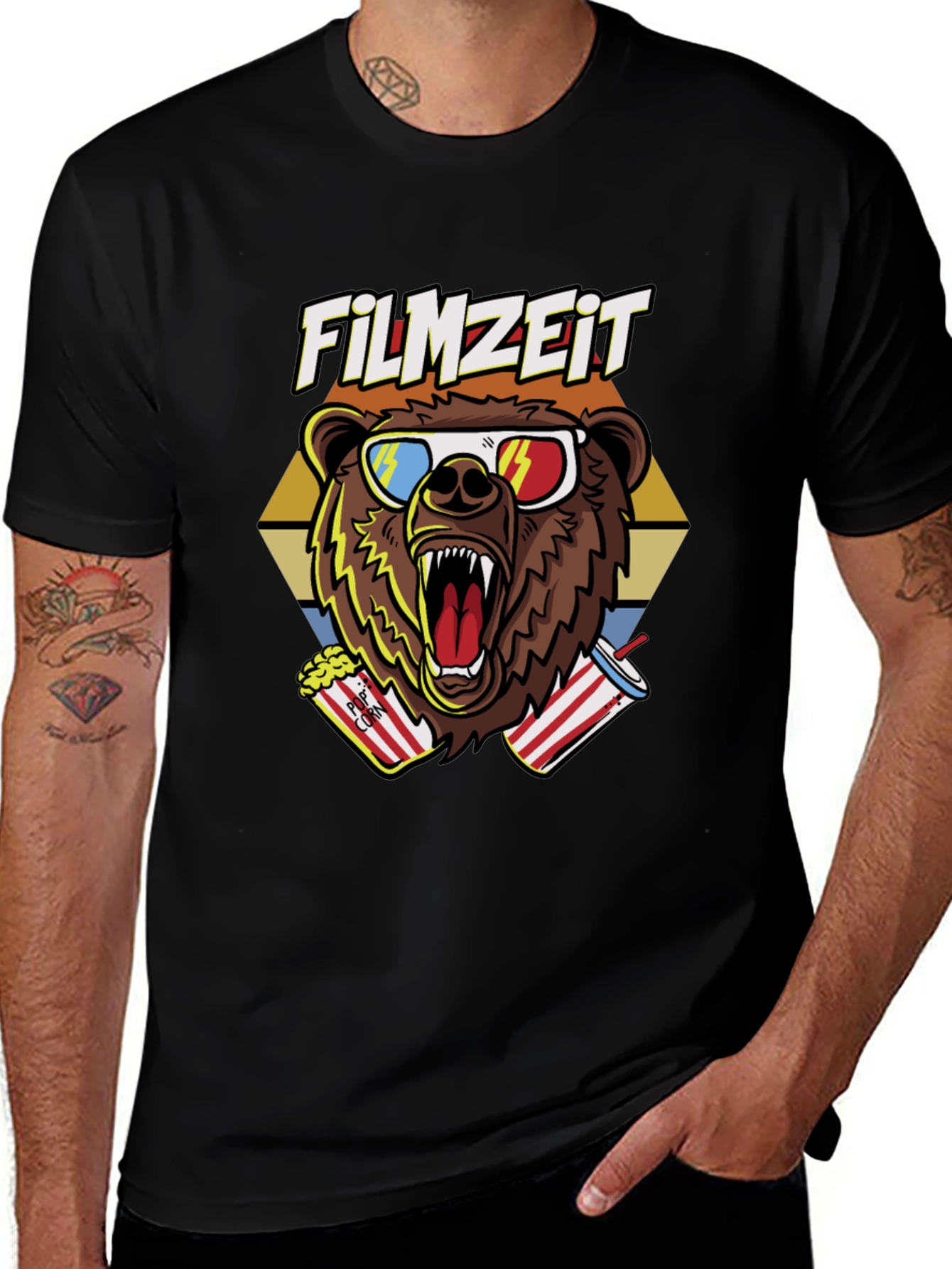Filmzeit Bear T-Shirt - Movie Time Tee