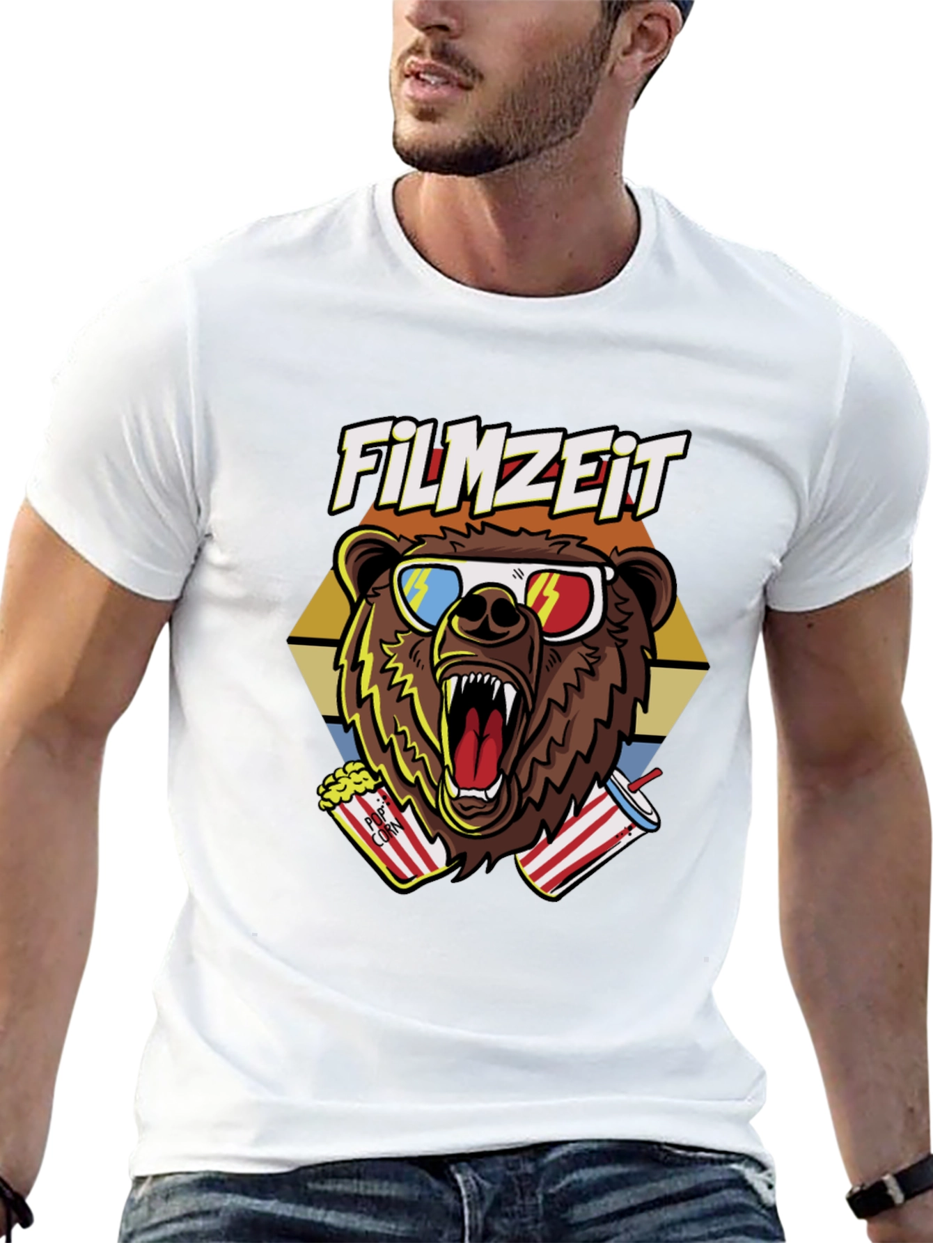 Filmzeit Bear T-Shirt - Movie Time Tee