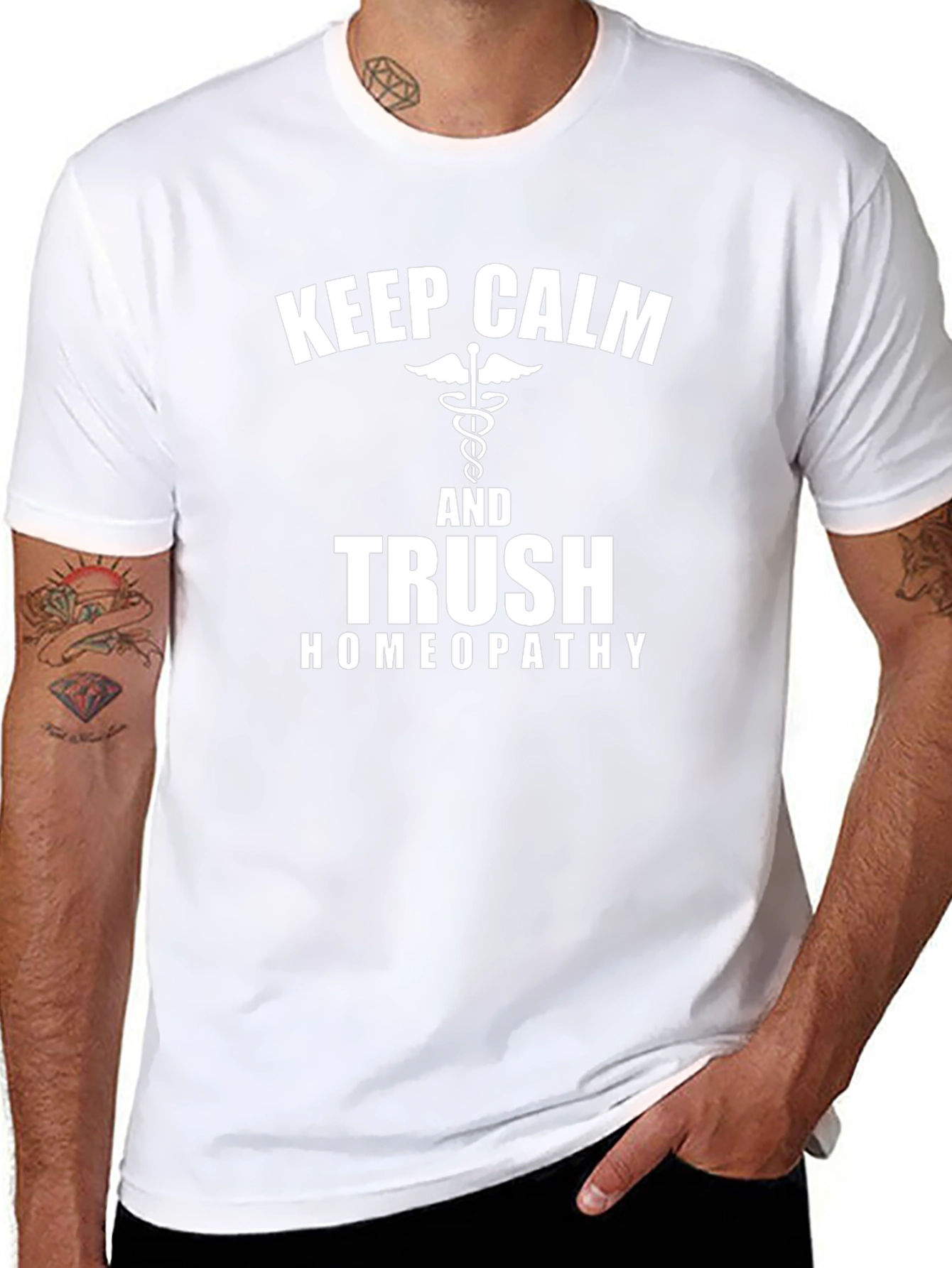 Keep Calm & Trust Homeopathy Black T-Shirt