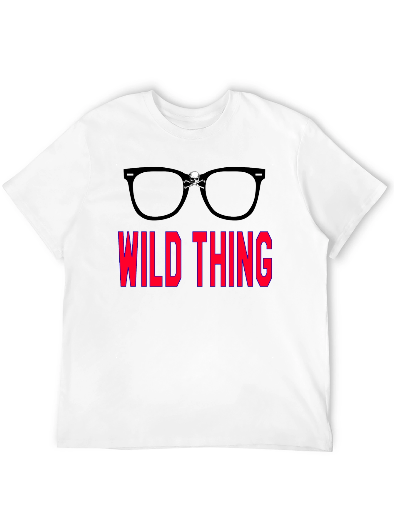 Wild Thing Skull Glasses Graphic T-Shirt