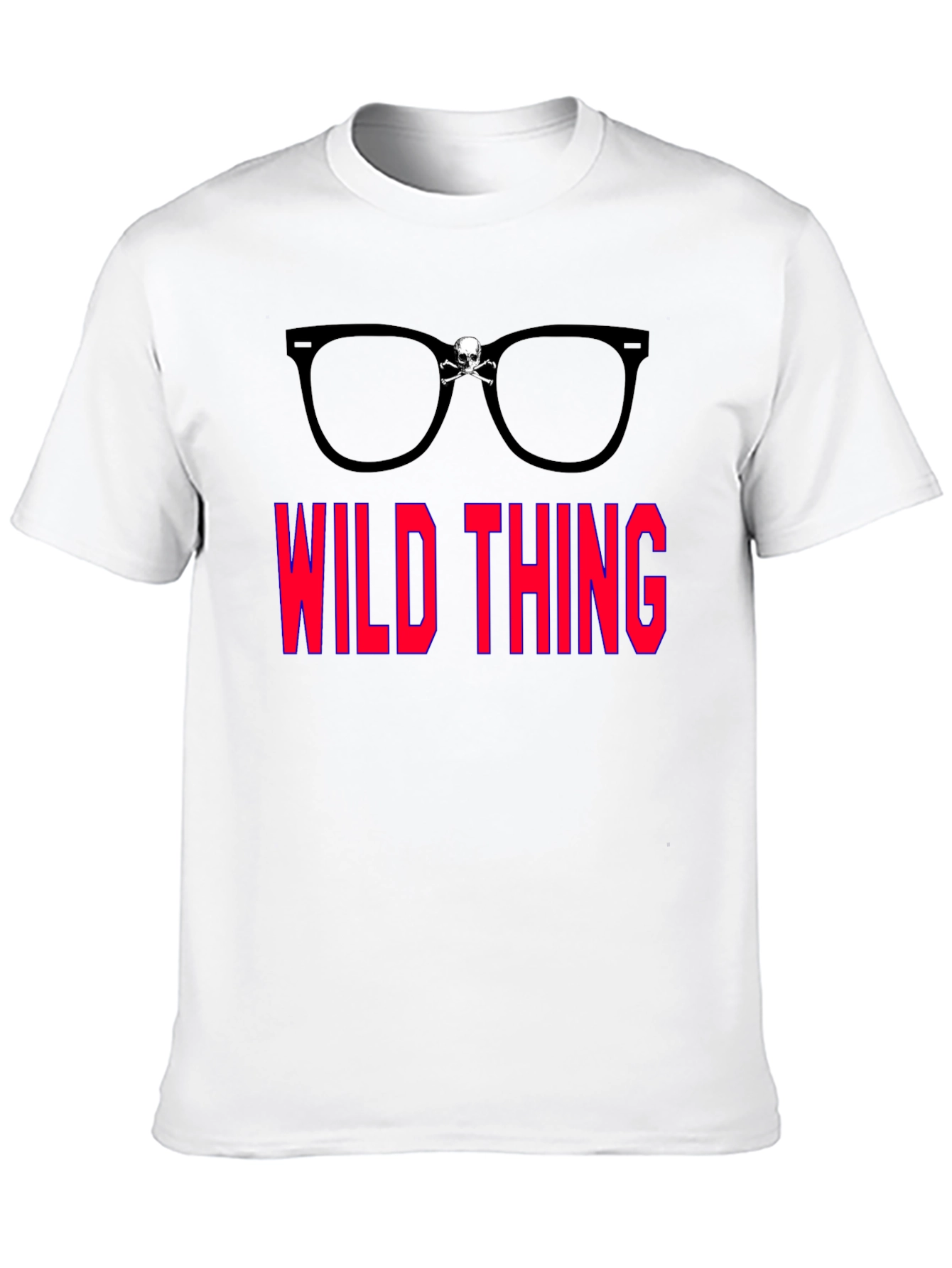 Wild Thing Skull Glasses Graphic T-Shirt