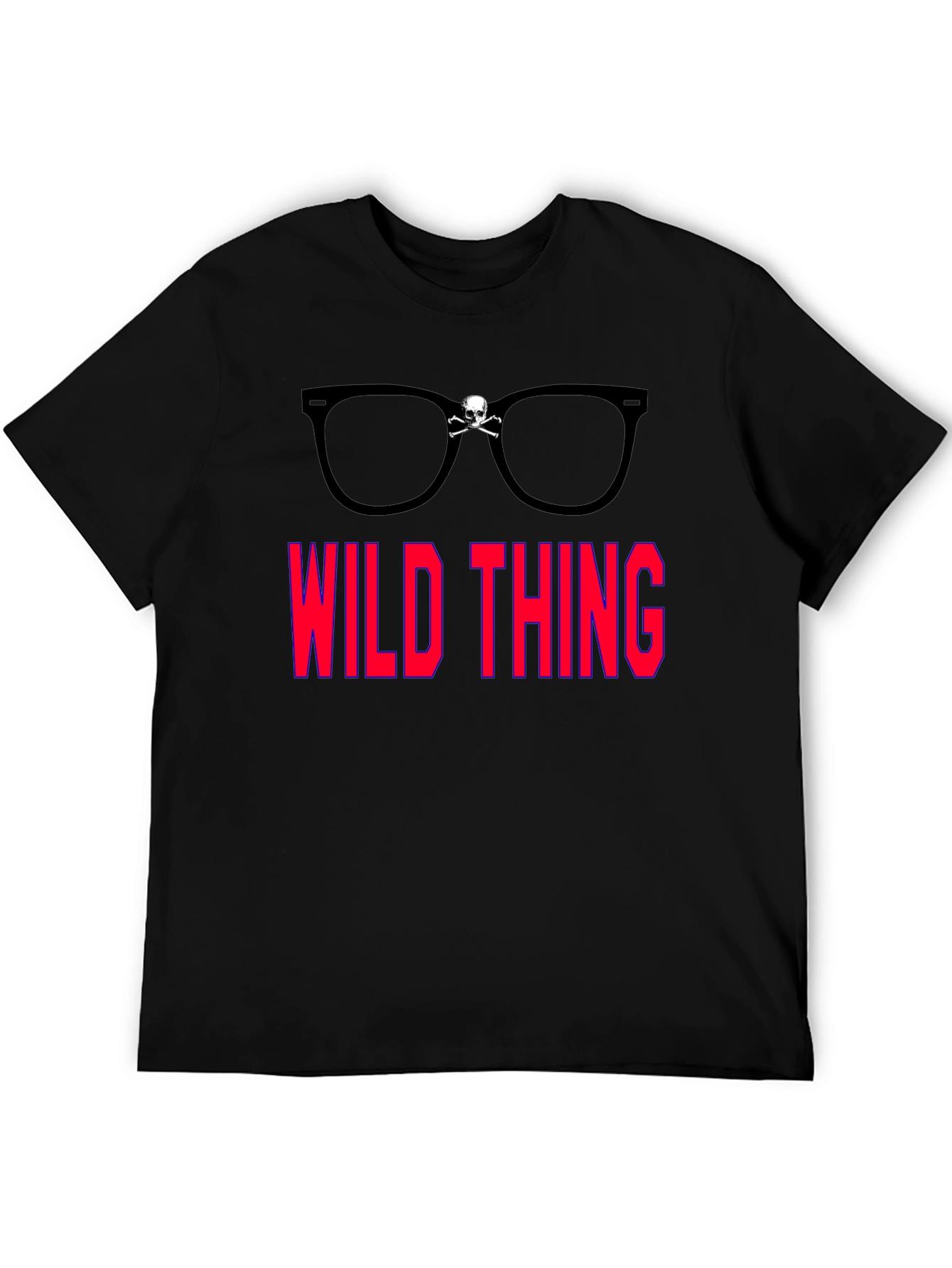 Wild Thing Skull Glasses Graphic T-Shirt
