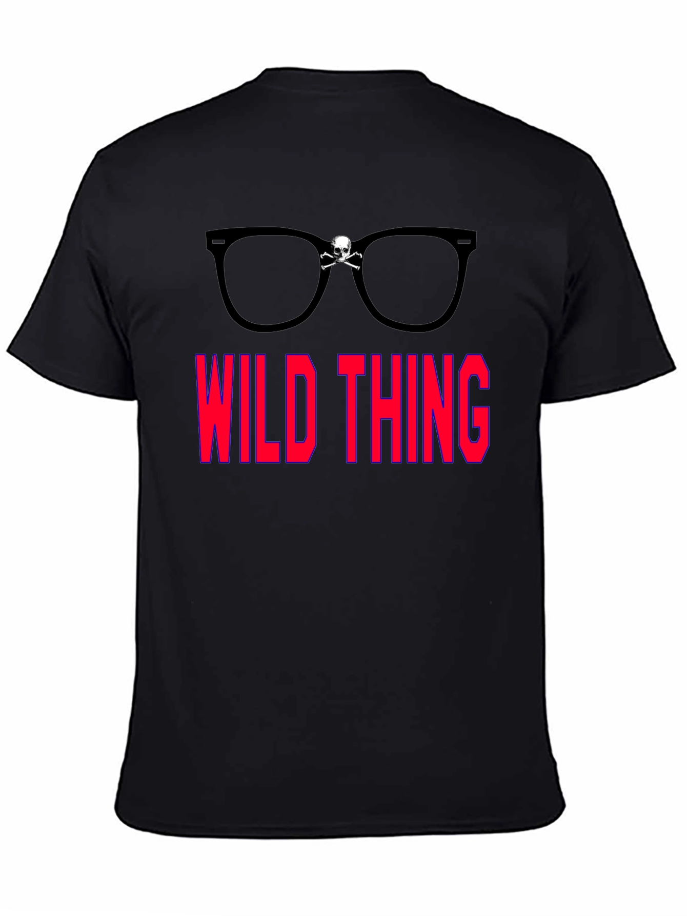 Wild Thing Skull Glasses Graphic T-Shirt