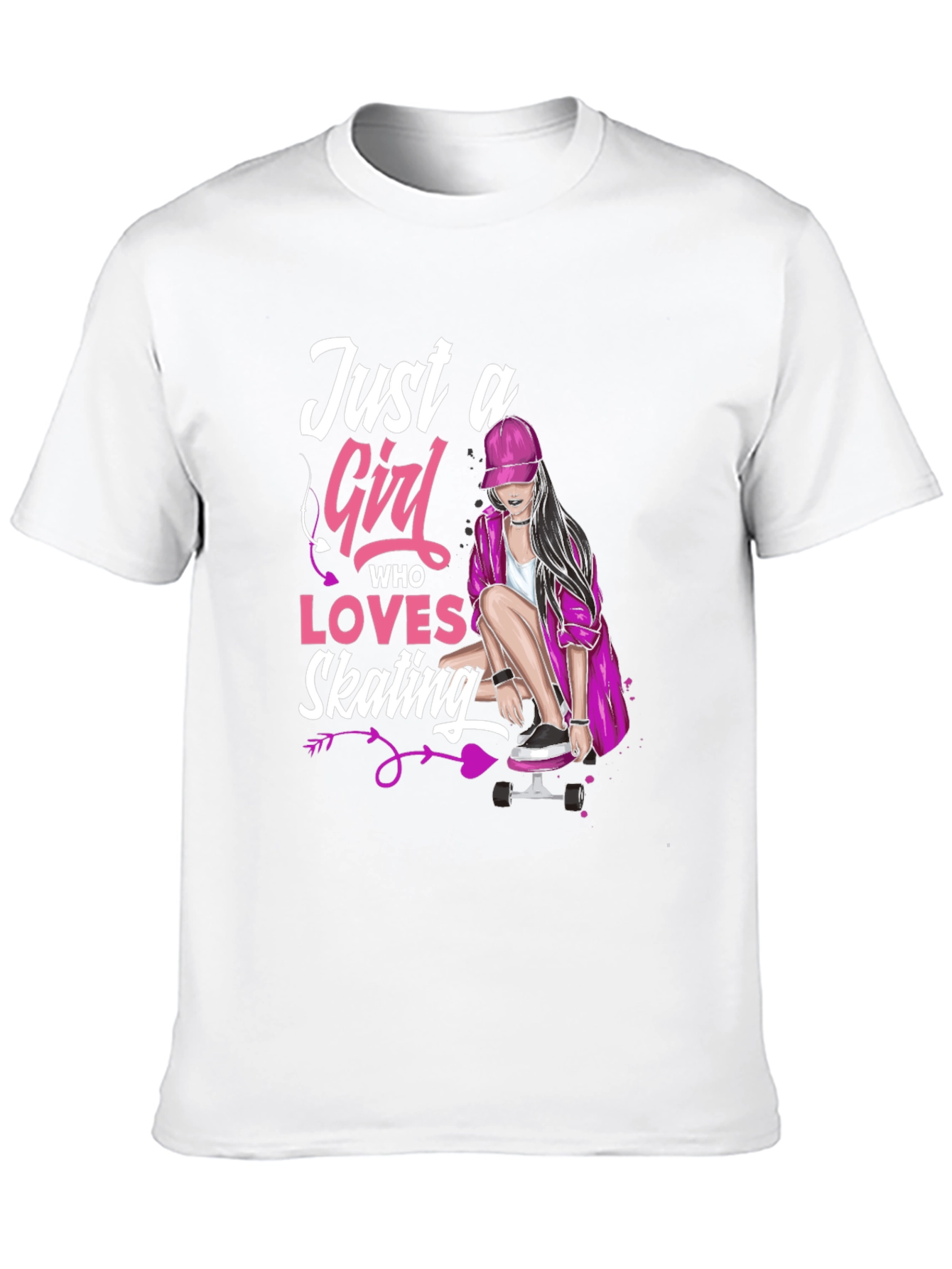 Just A Girl Who Loves Skating Graphic Tee