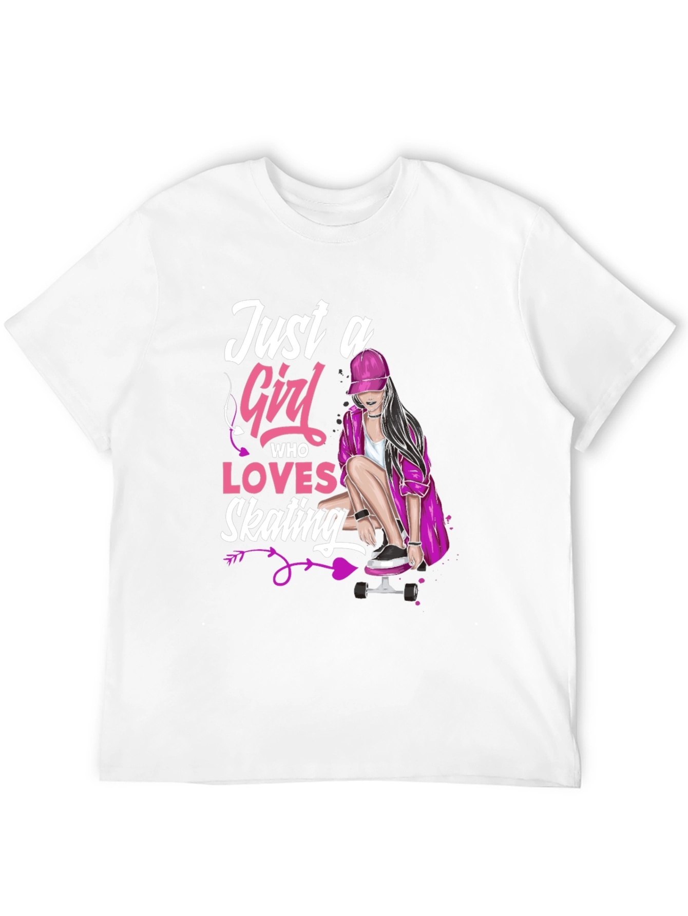 Just A Girl Who Loves Skating Graphic Tee